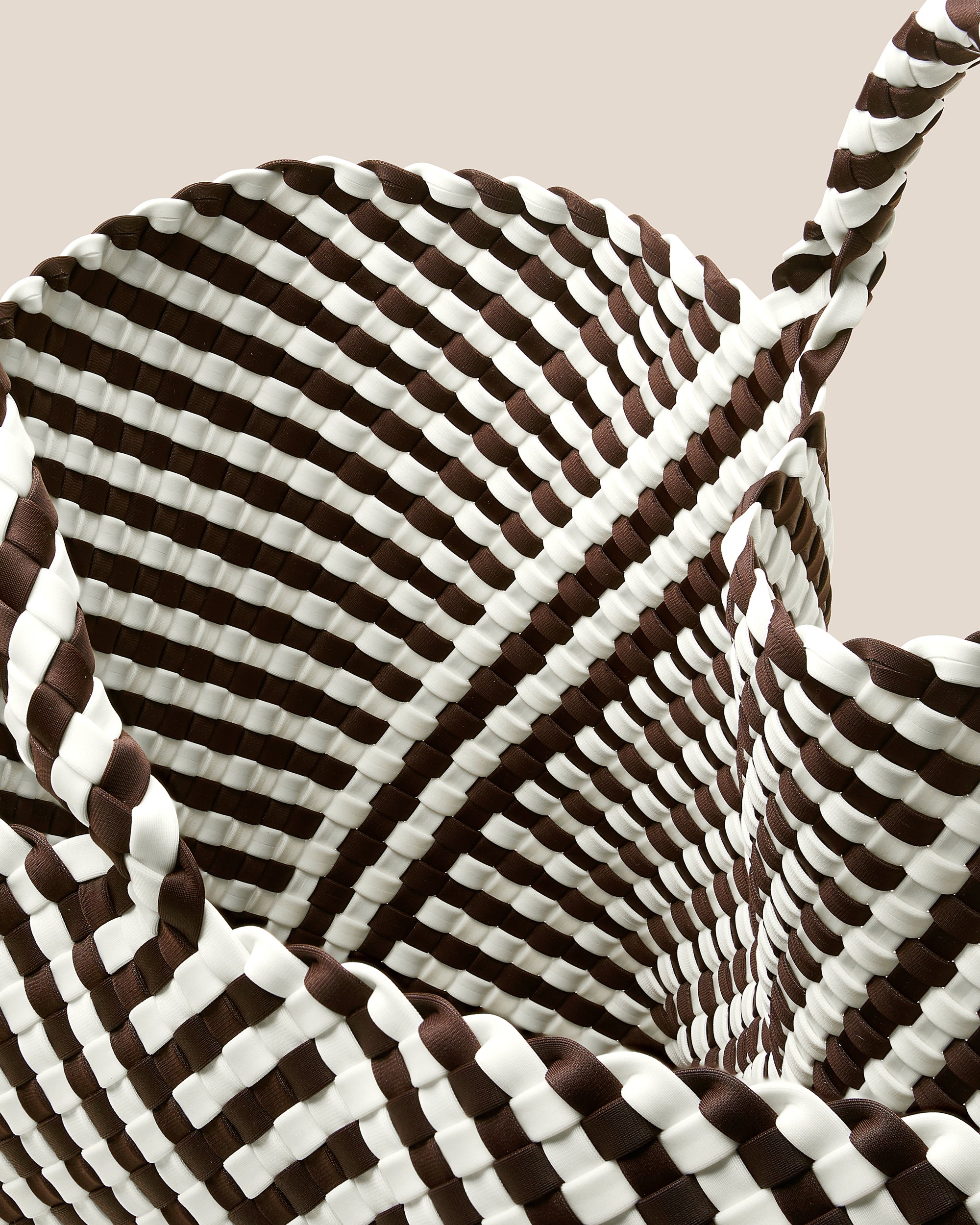 St. Barths Large Tote Striped Geo in Roma | Interior