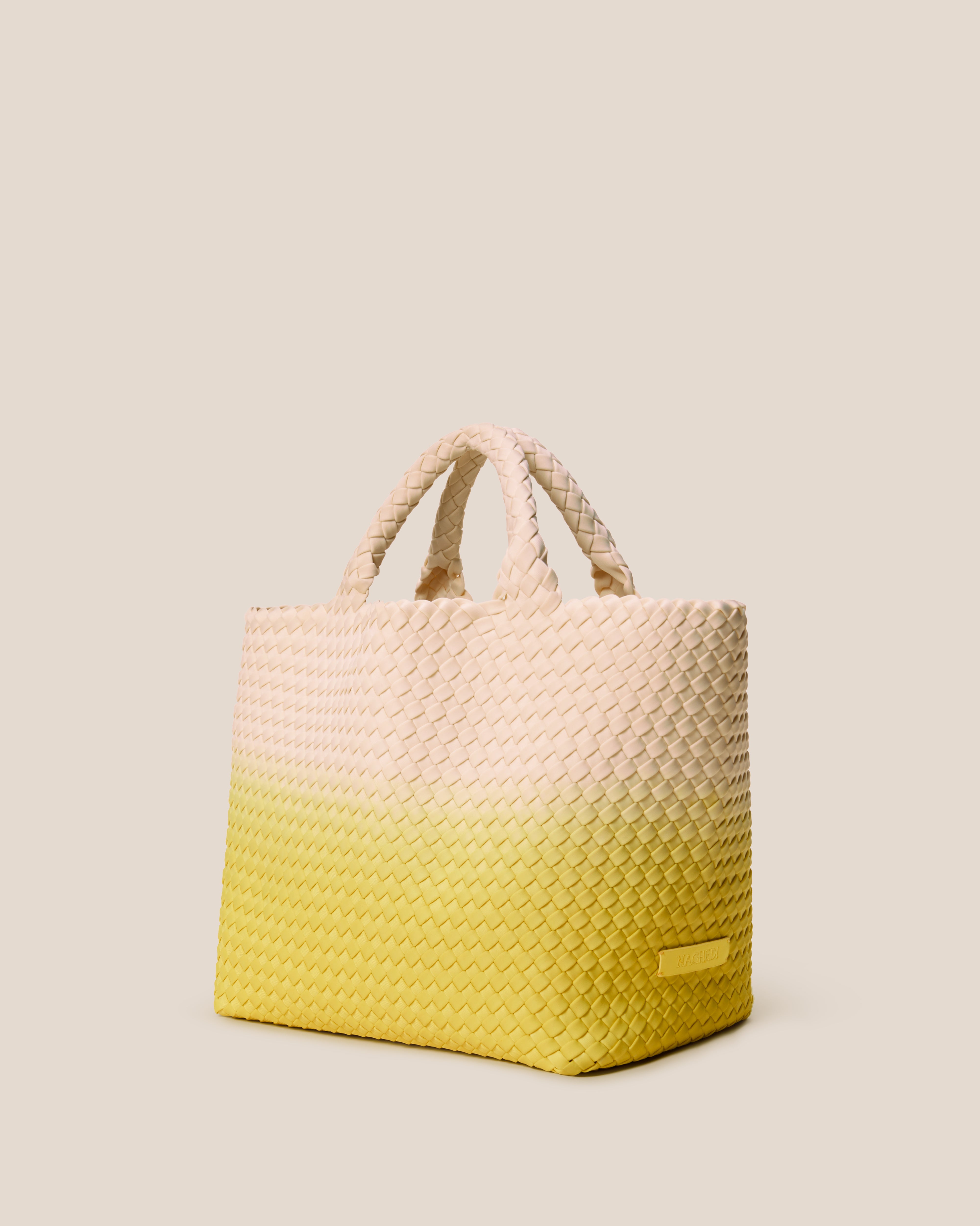 St. Barths Medium Tote Dip Dyed | Ginkgo | Side