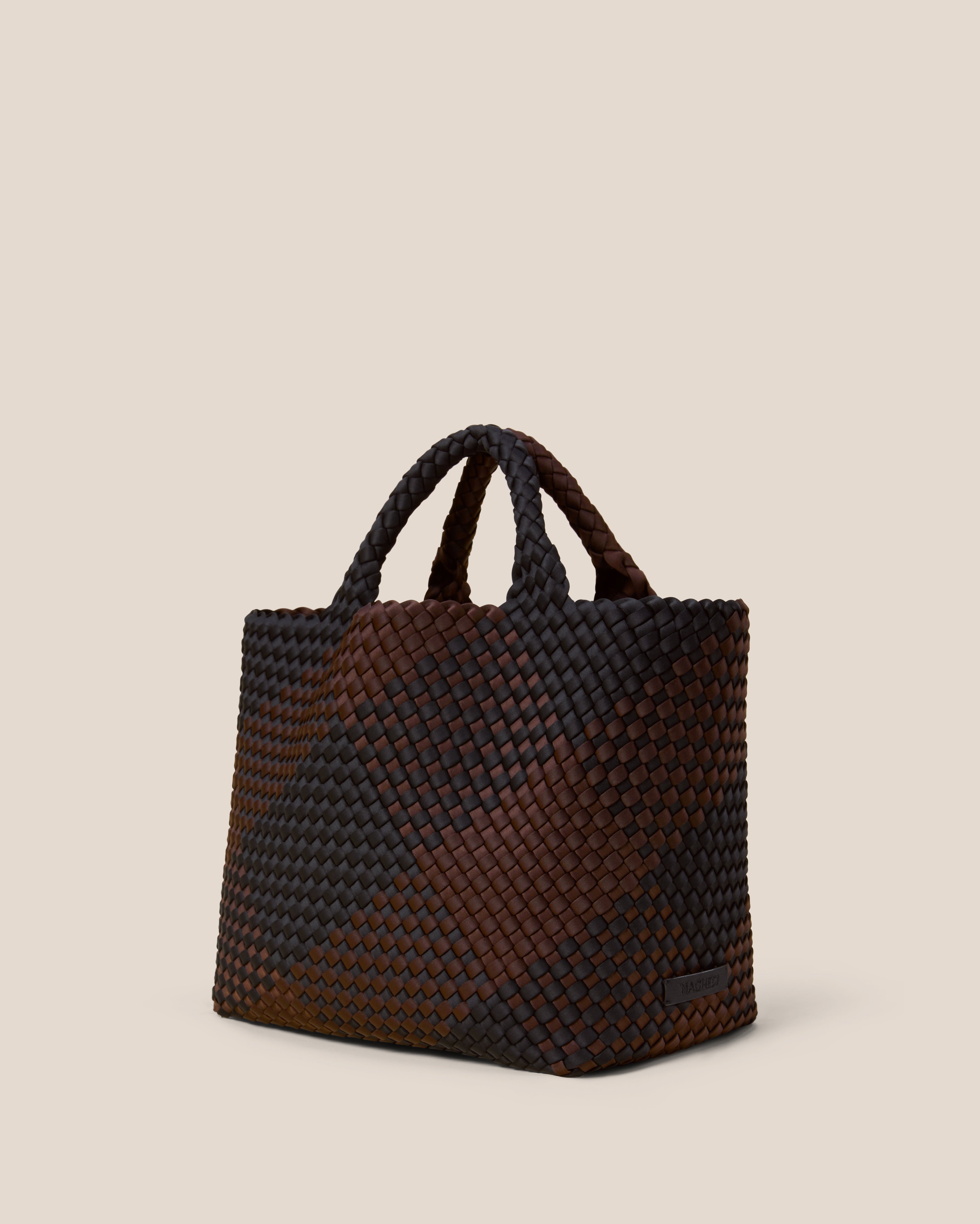 St. Barths Medium Tote Plaid | Siena | Side