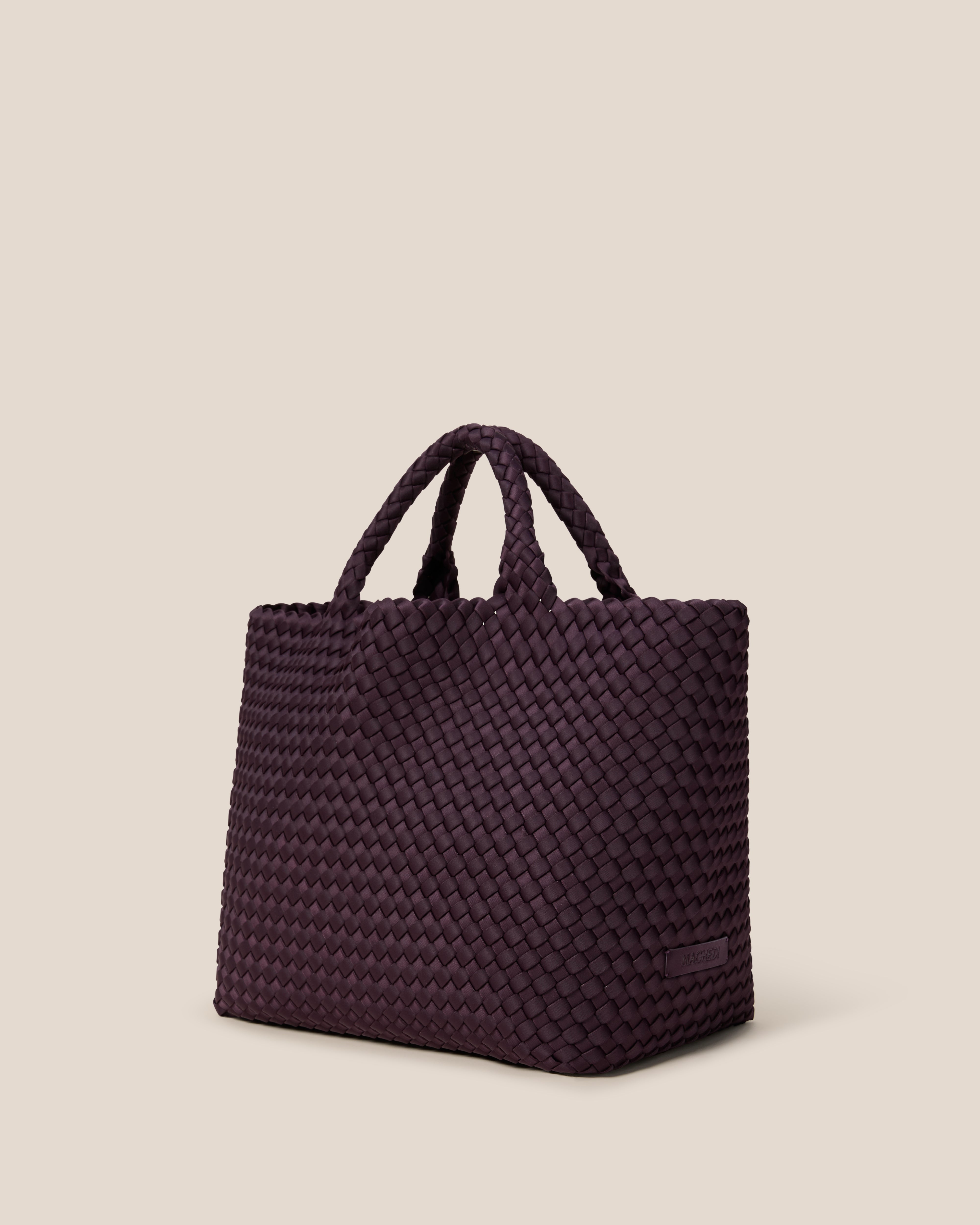 St. Barths Medium Tote | Aubergine | Side