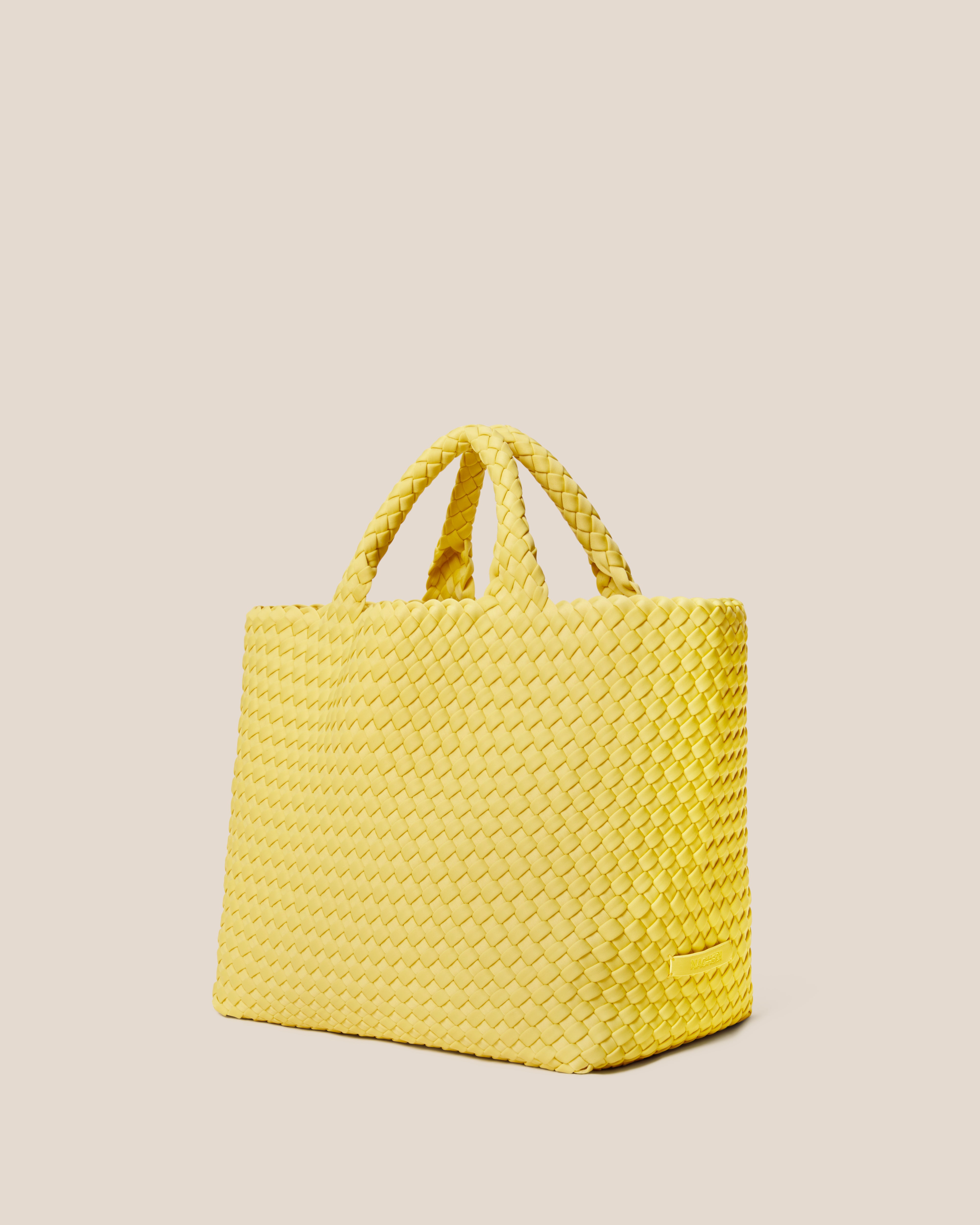 St. Barths Medium Tote | Citron | Side