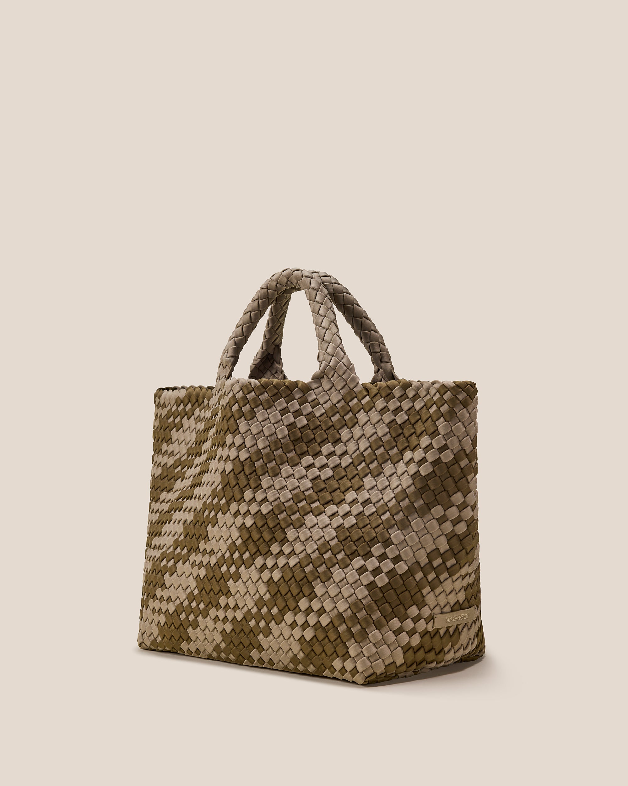 St. Barths Medium Tote Plaid in Driftwood | Side