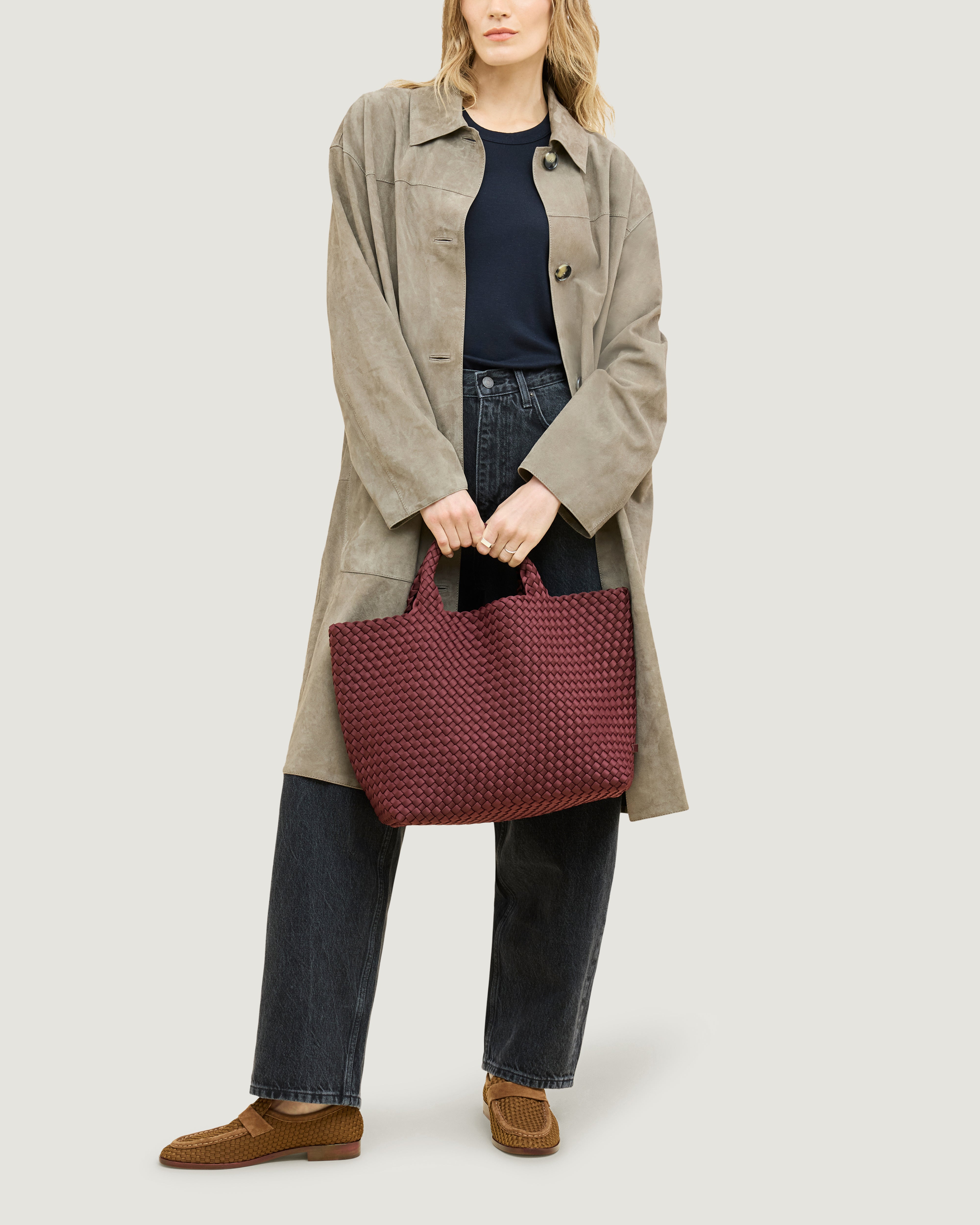 St. Barths Medium Tote | Bordeaux | NAGHEDI
