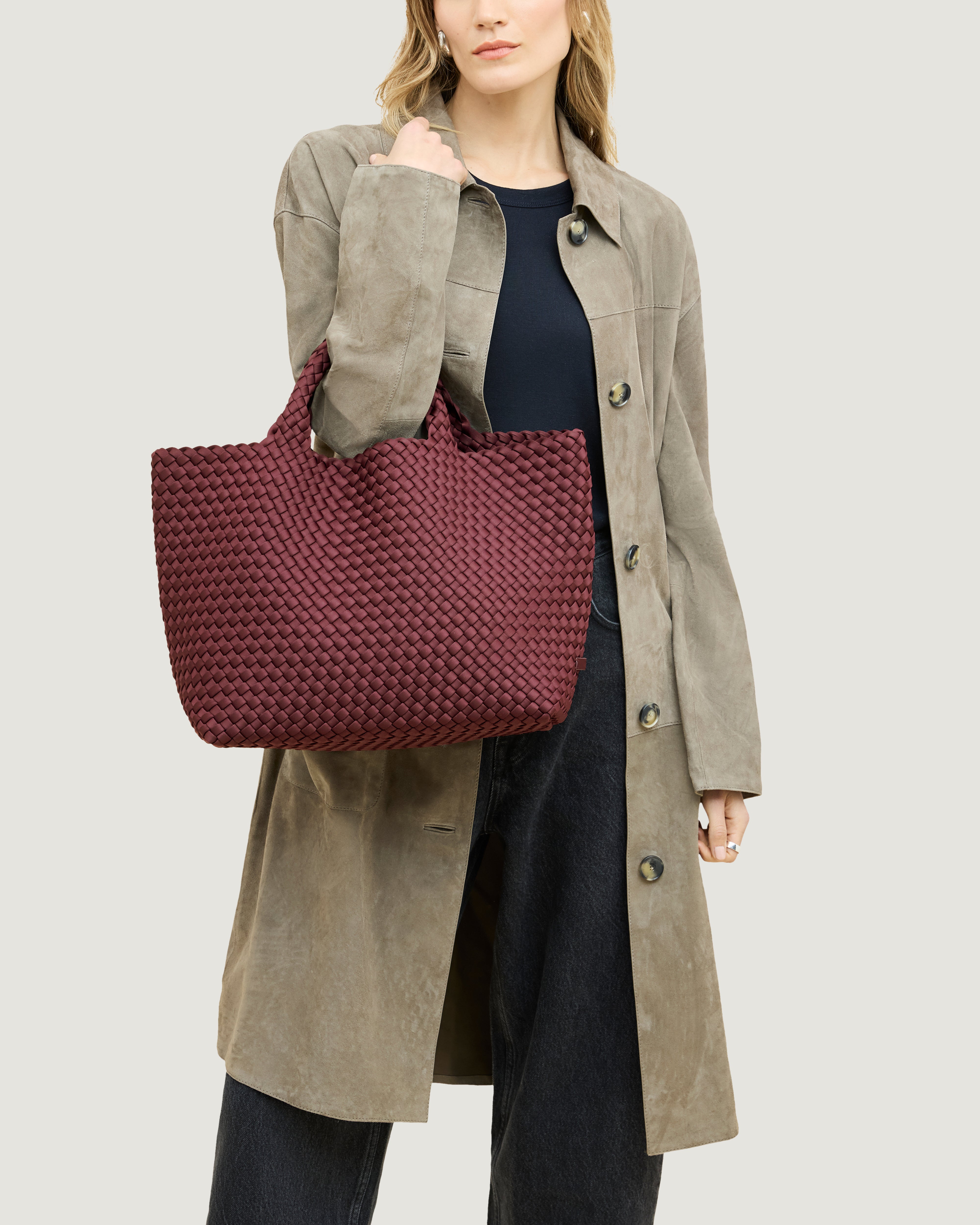 St. Barths Medium Tote | Bordeaux | NAGHEDI