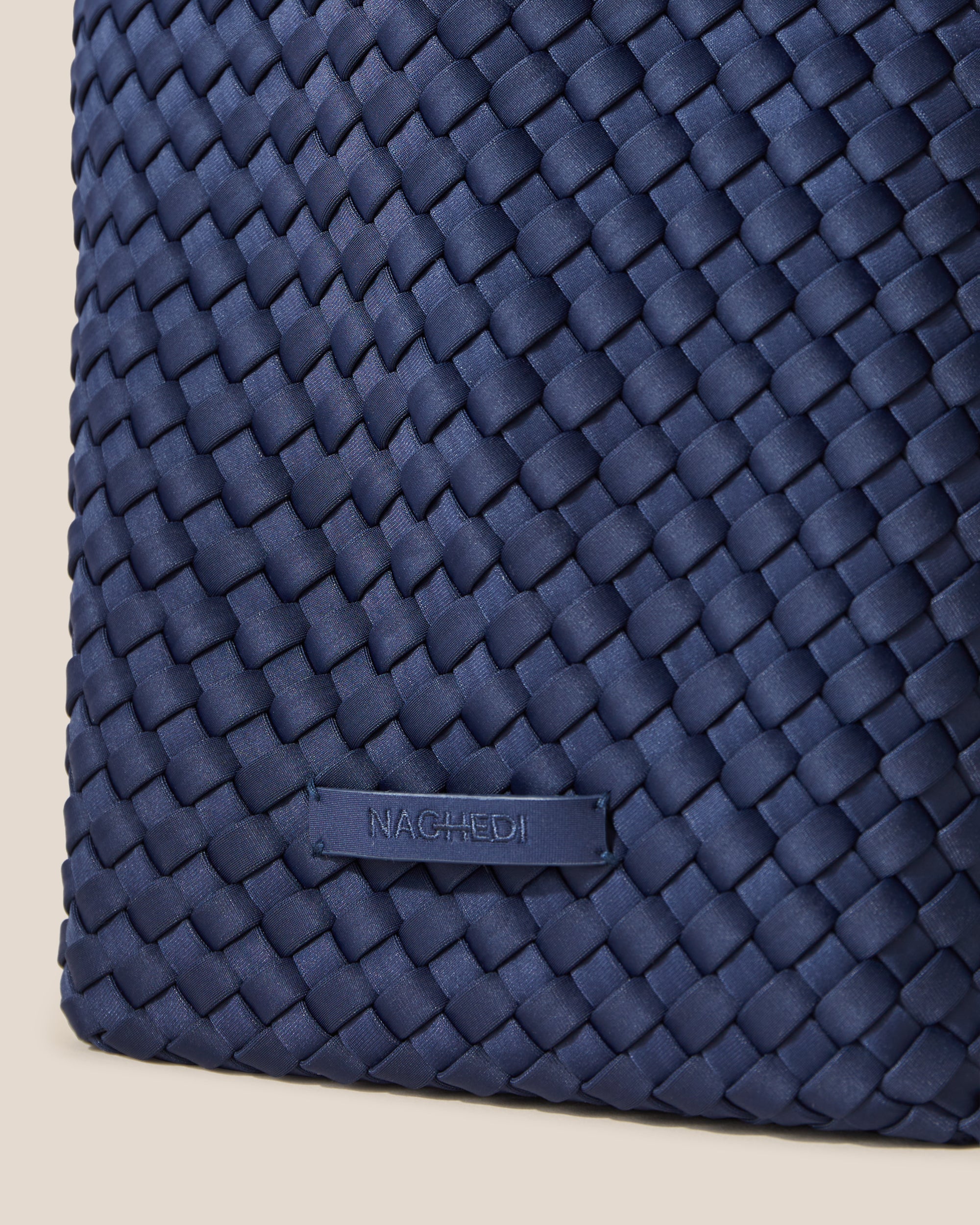 St. Barths Medium Tote in Ink Blue | Detail