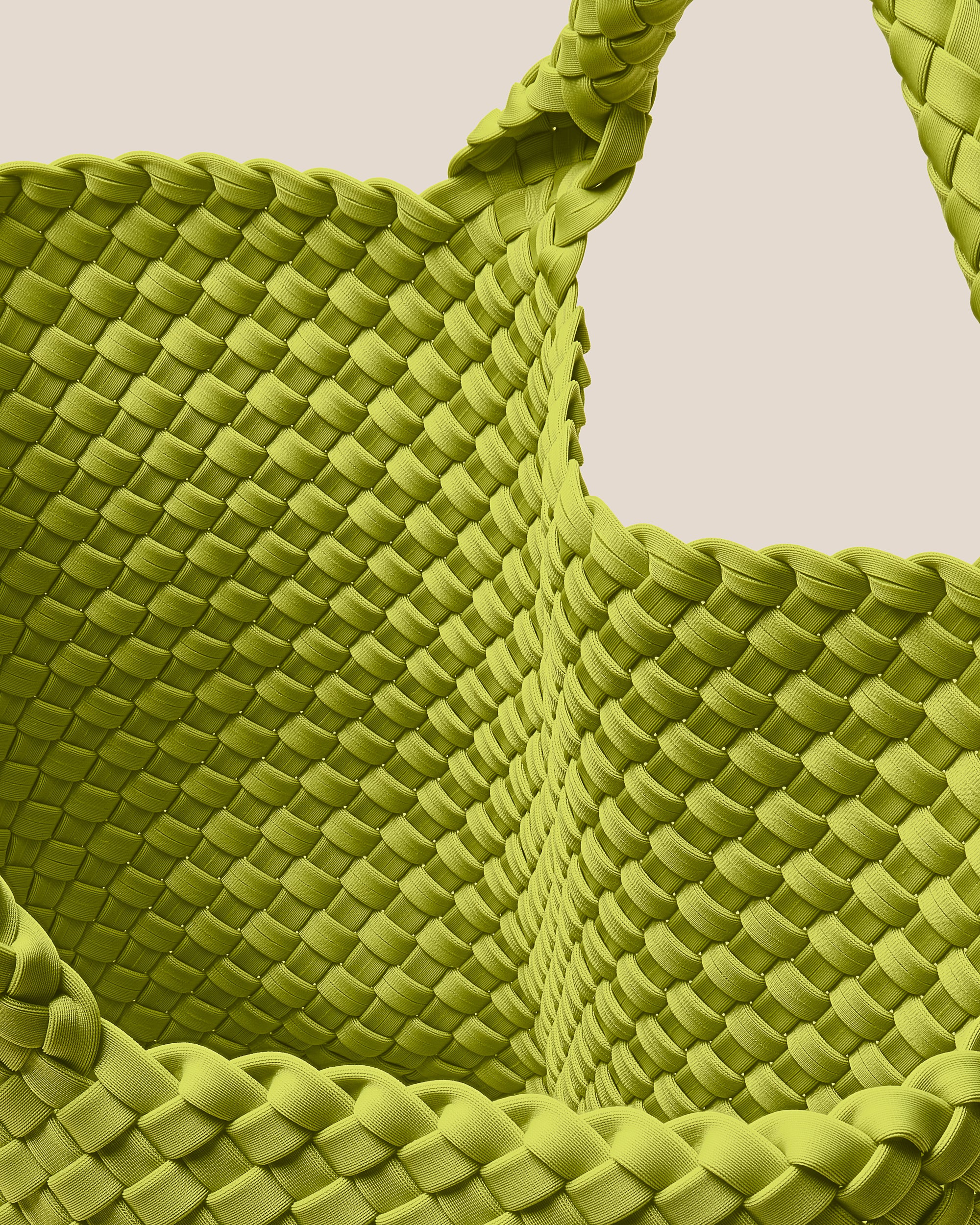 St. Barths Medium Tote in Matcha | Interior