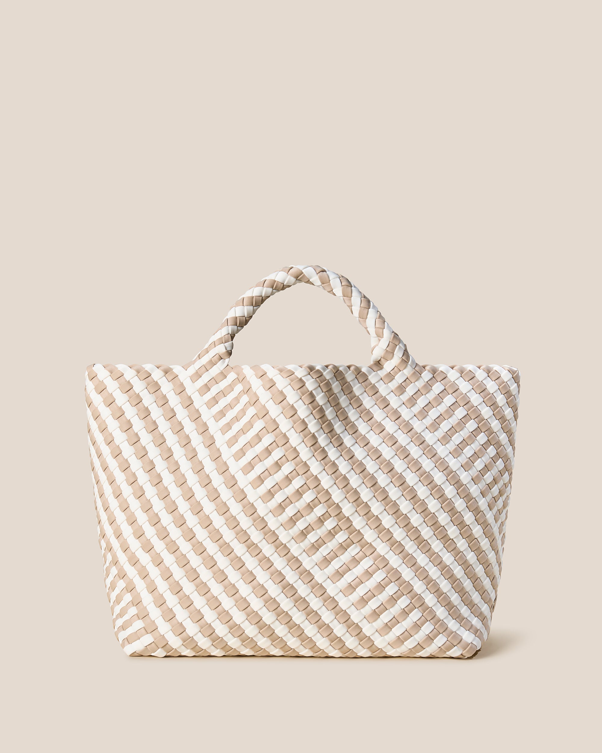 St. Barths Medium Tote Striped Geo in Mykonos | Main