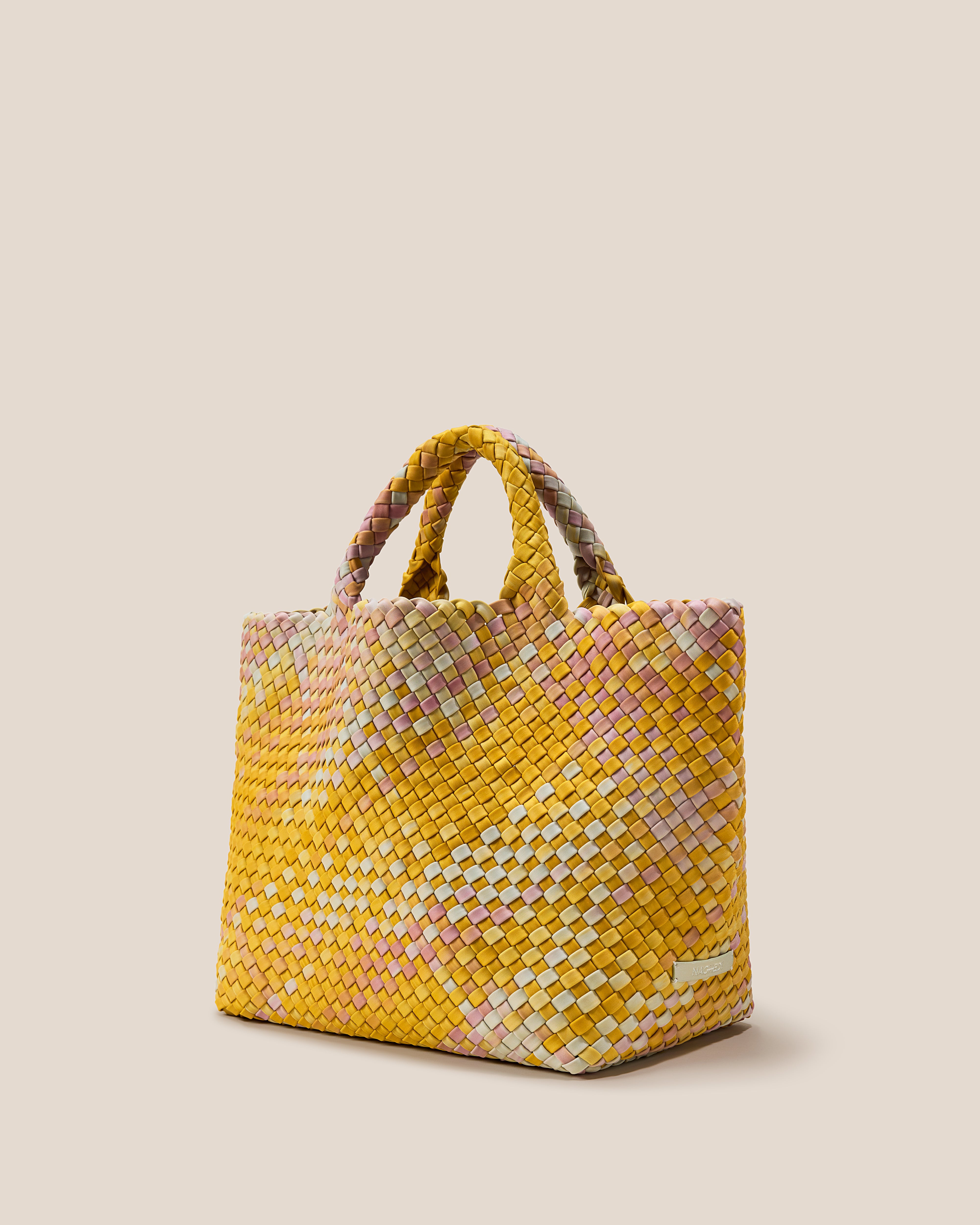 St. Barths Medium Tote Watercolor | Saffron - Detail