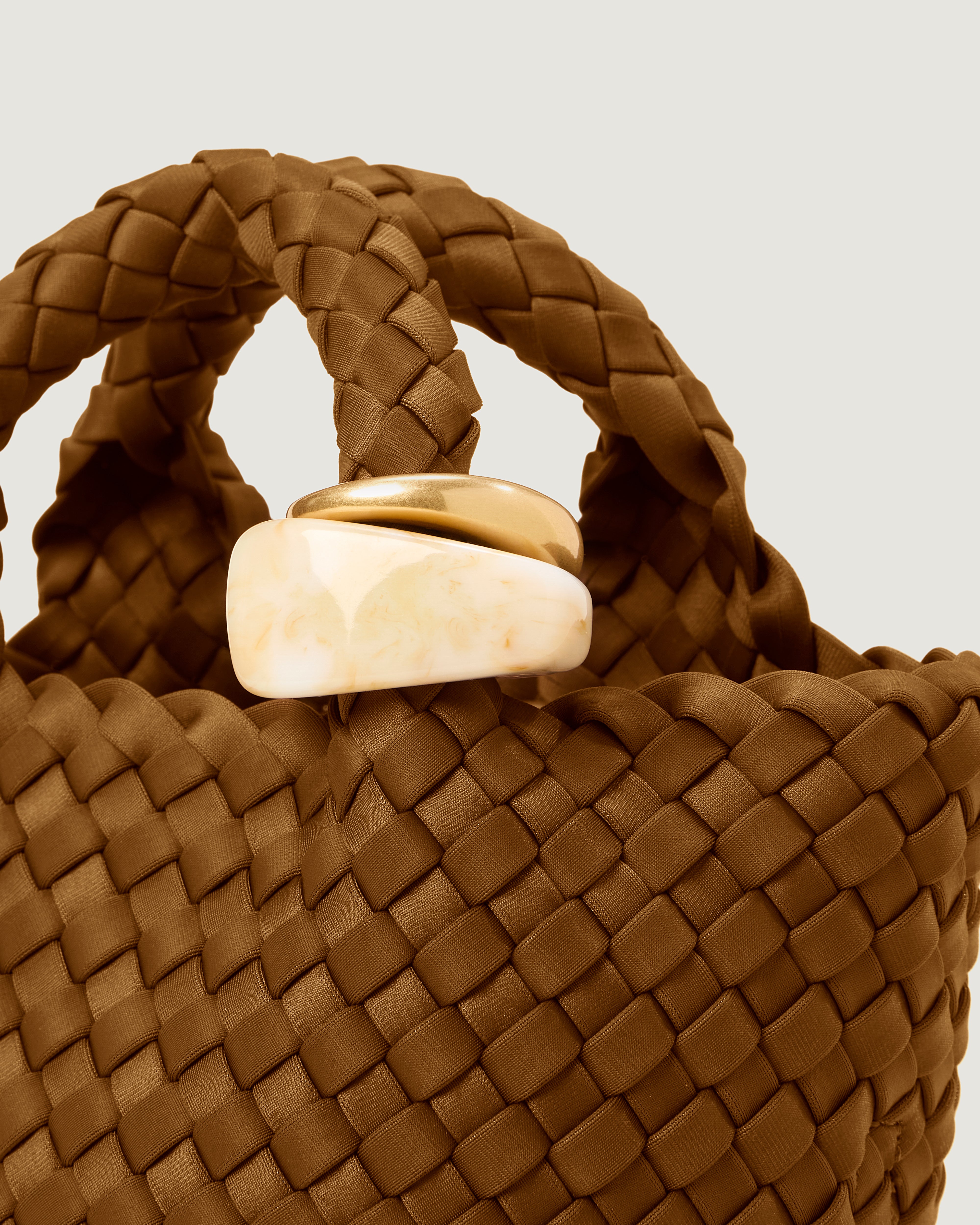 St. Barths Petit Tote Beads | Teak
