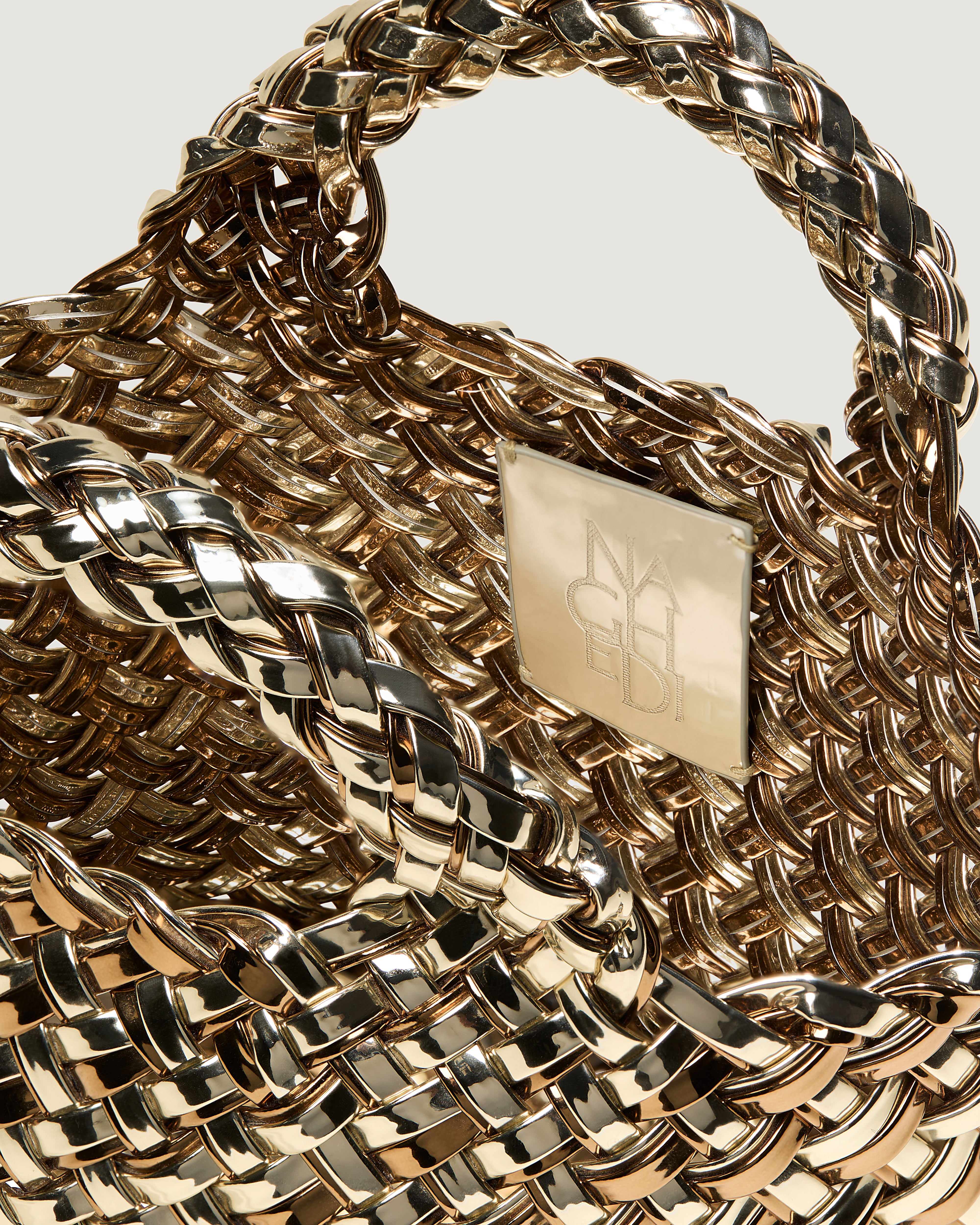 St. Barths Petit Tote Double Weave Metallic | Biarritz