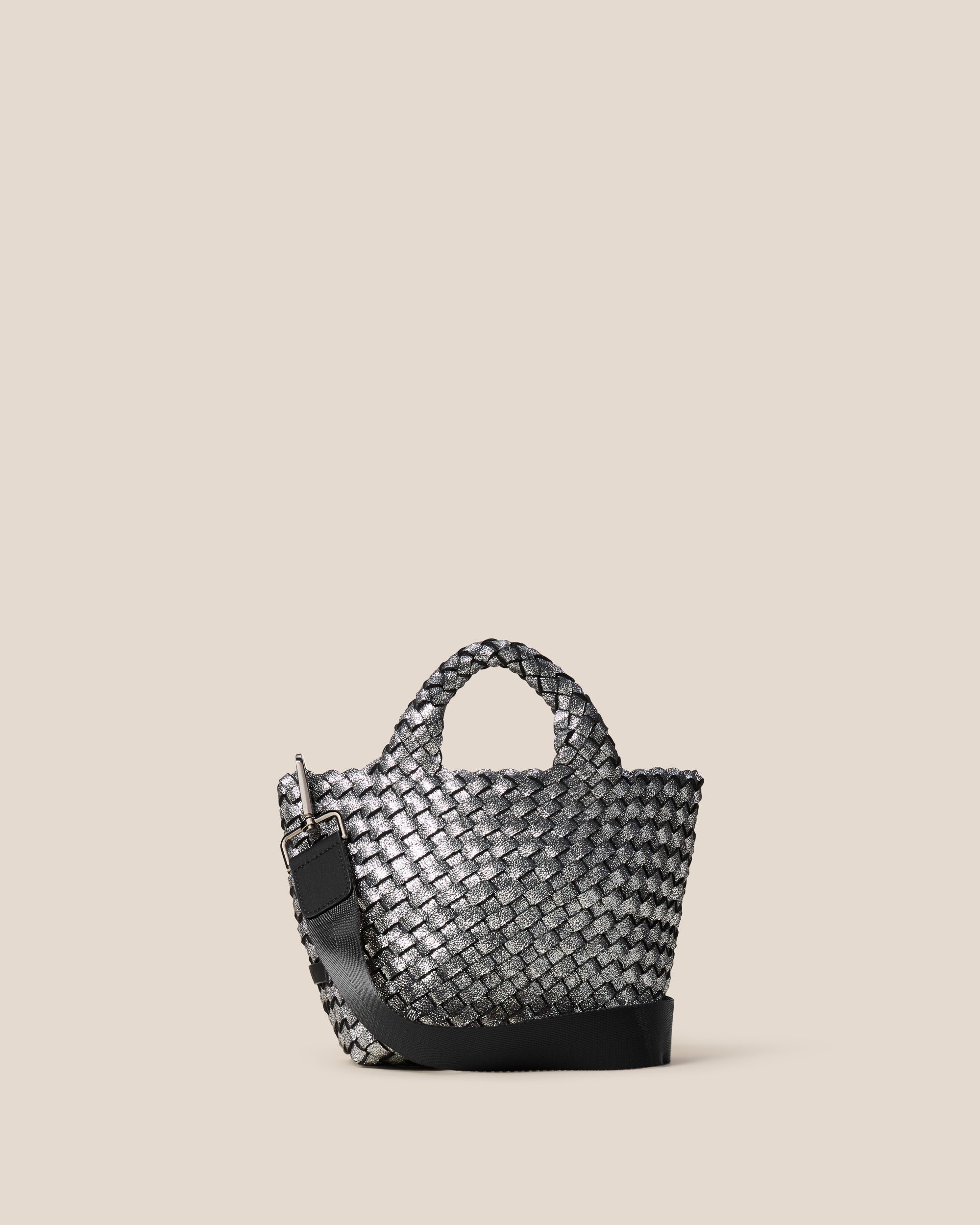 St. Barths Petit Tote Metallic in Titanium | Main