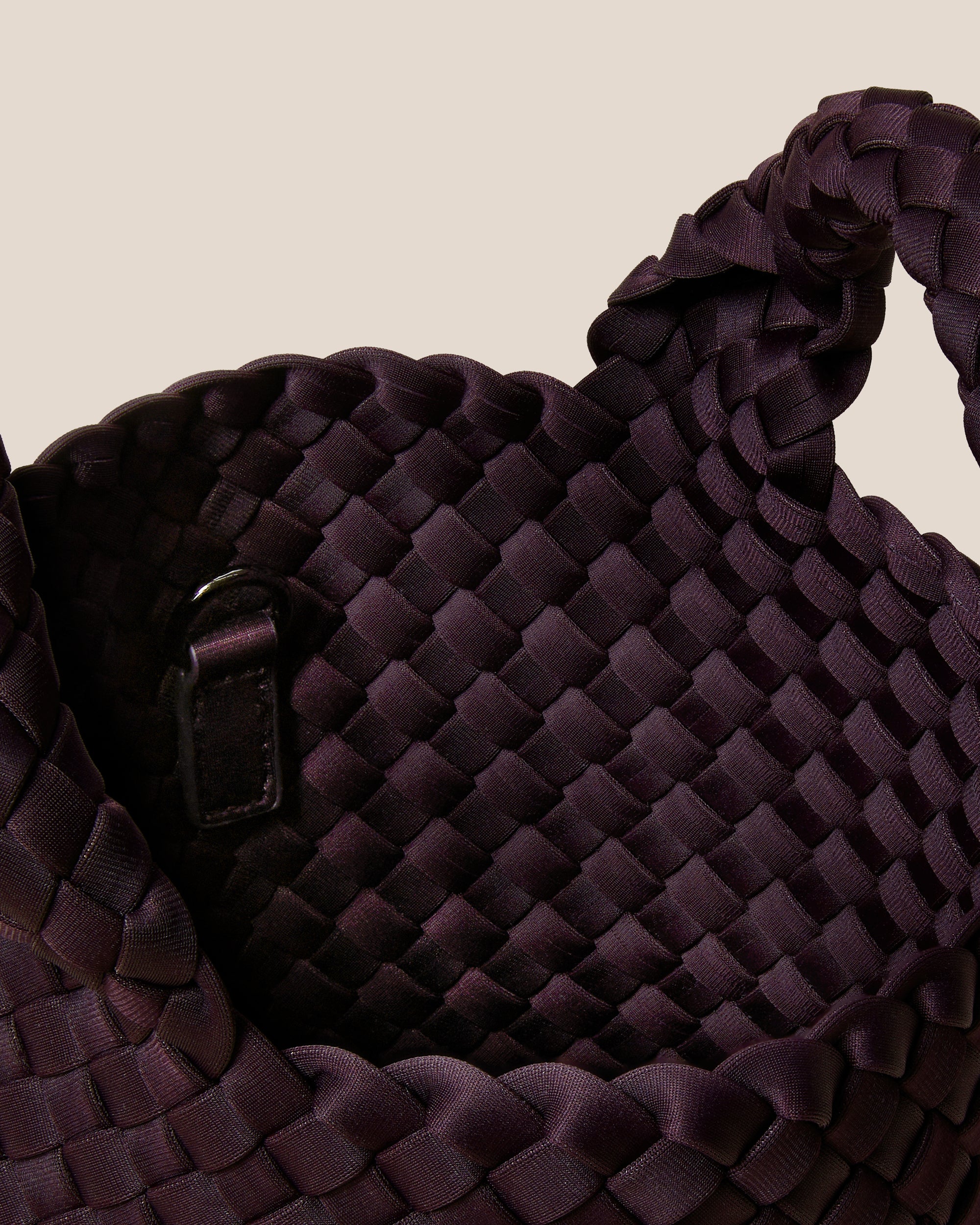 St. Barths Petit Tote in Aubergine | Interior
