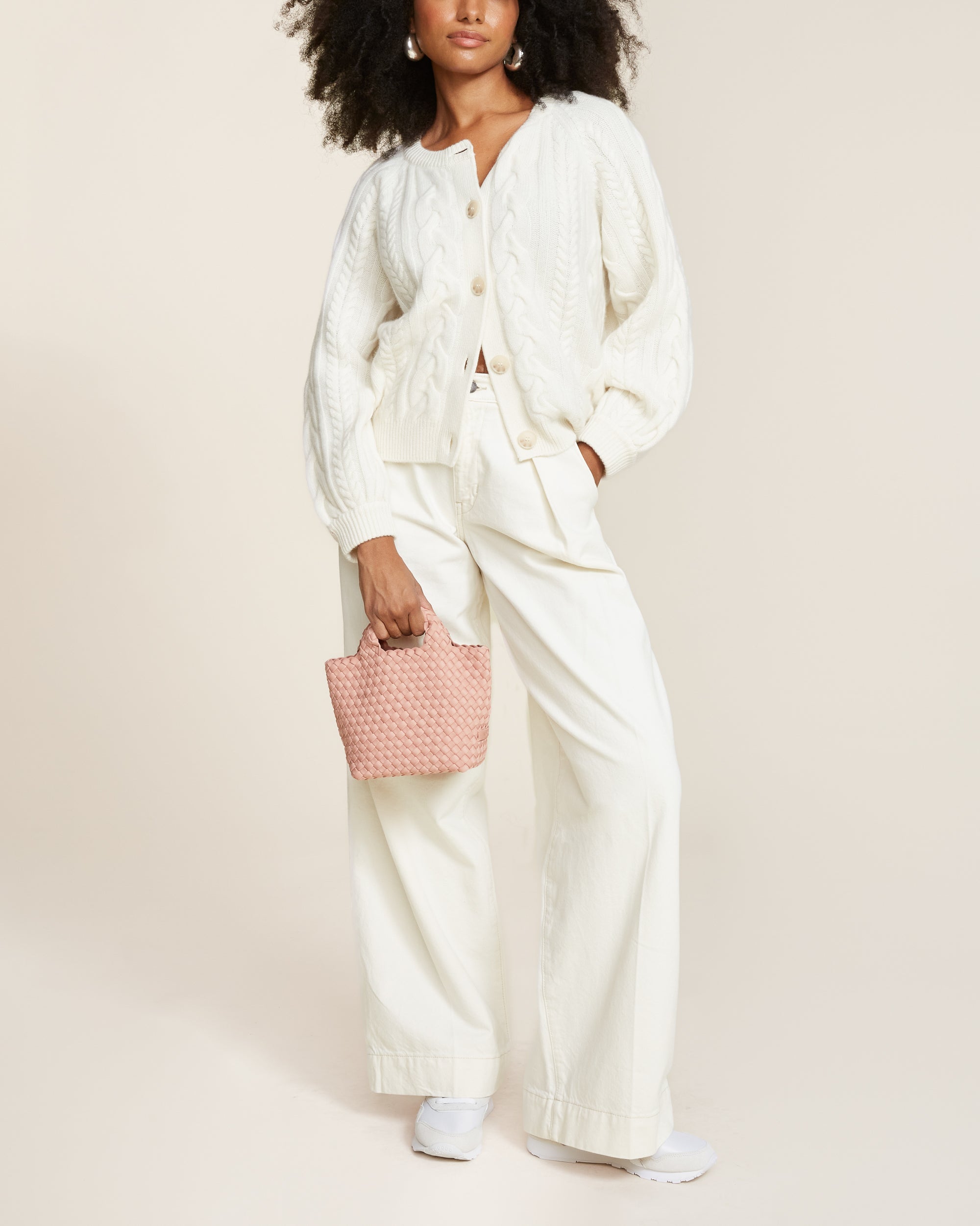 St. Barths Petit Tote in Dusk | On Model Full Body