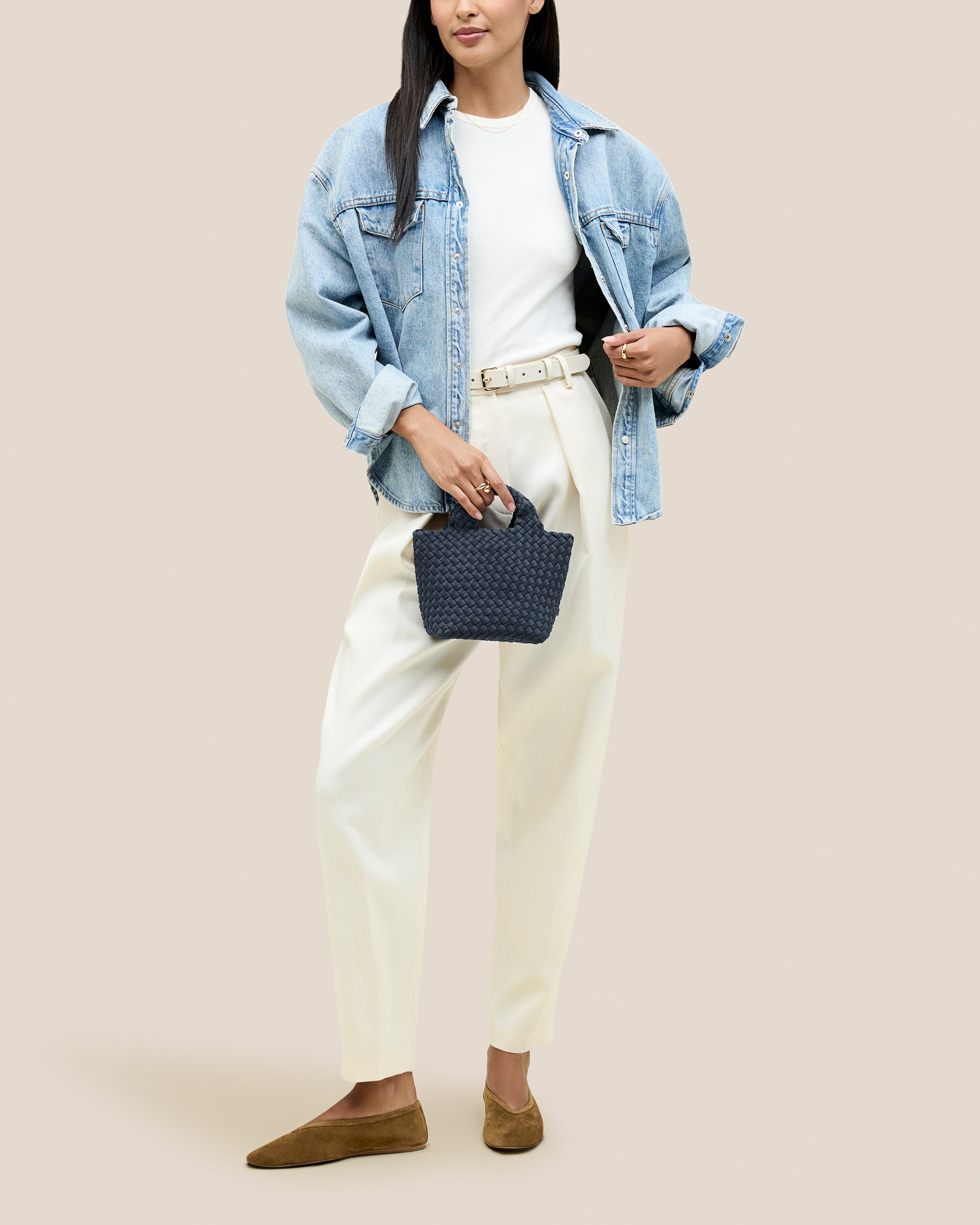 St. Barths Petit Tote in Murano | On Model Full Body