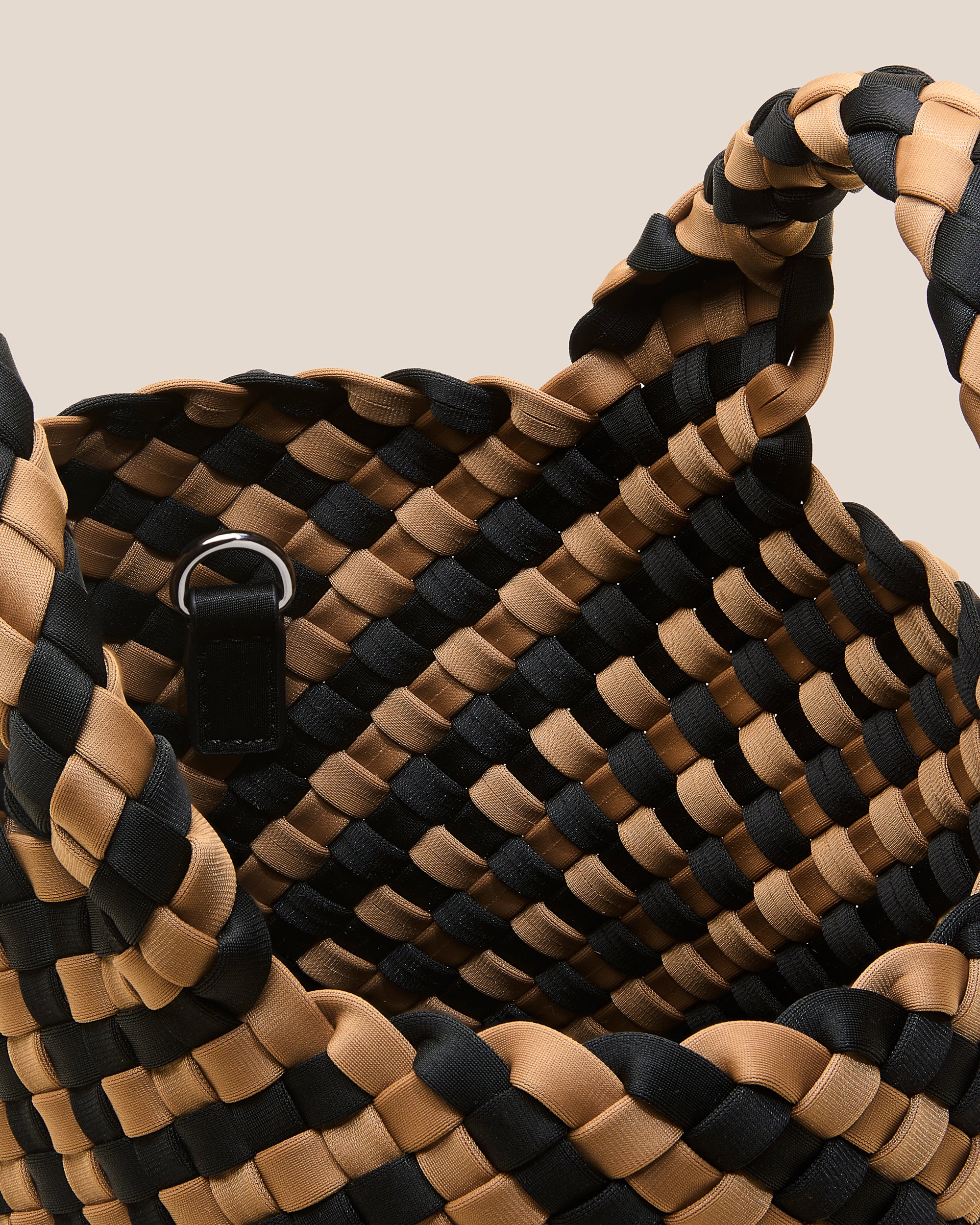 St. Barths Petit Tote Striped Geo in Ravenna | Interior