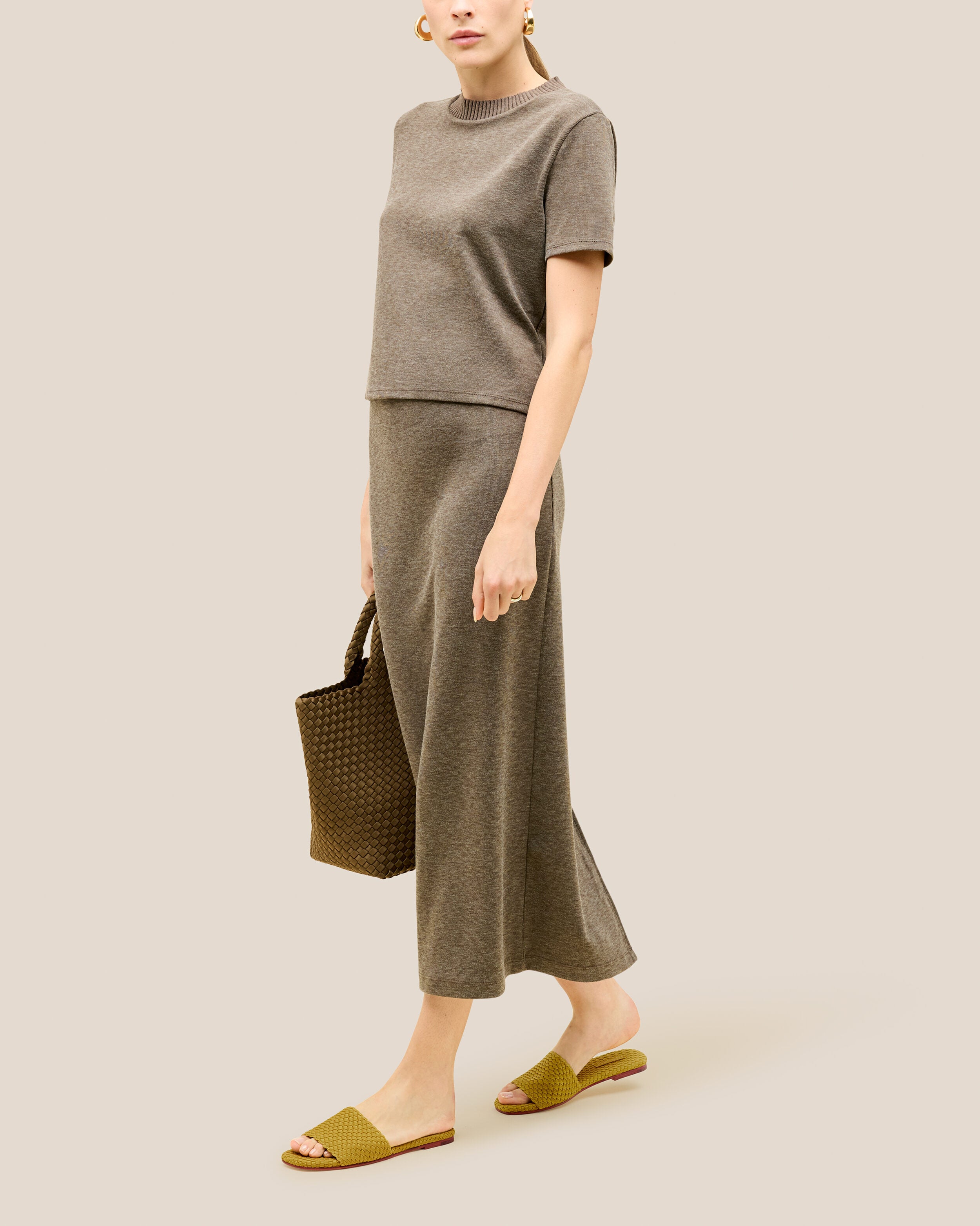 The St. Barths Slide in Chartreuse shown on model.