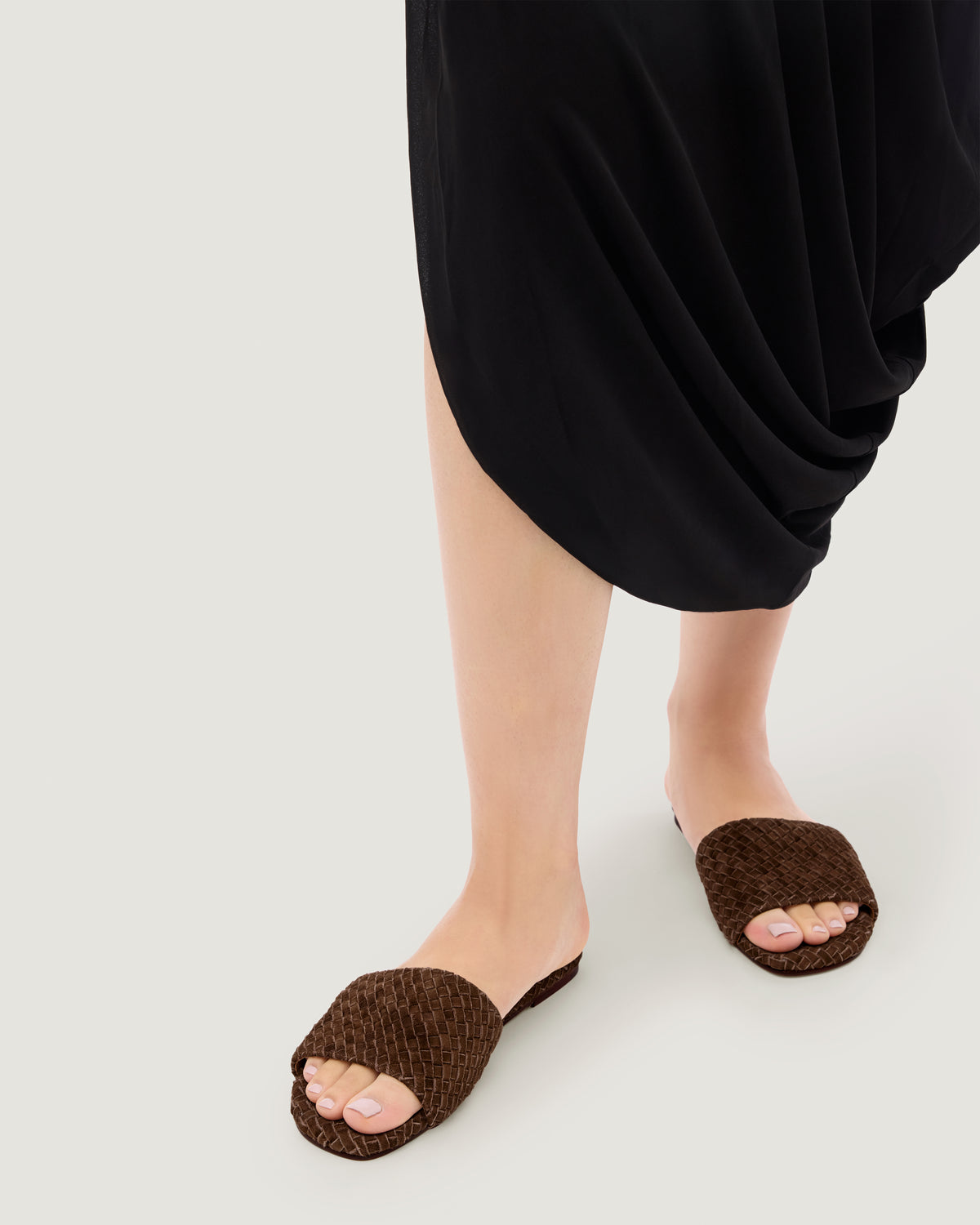 The St. Barths Slide in Teak shown on model.
