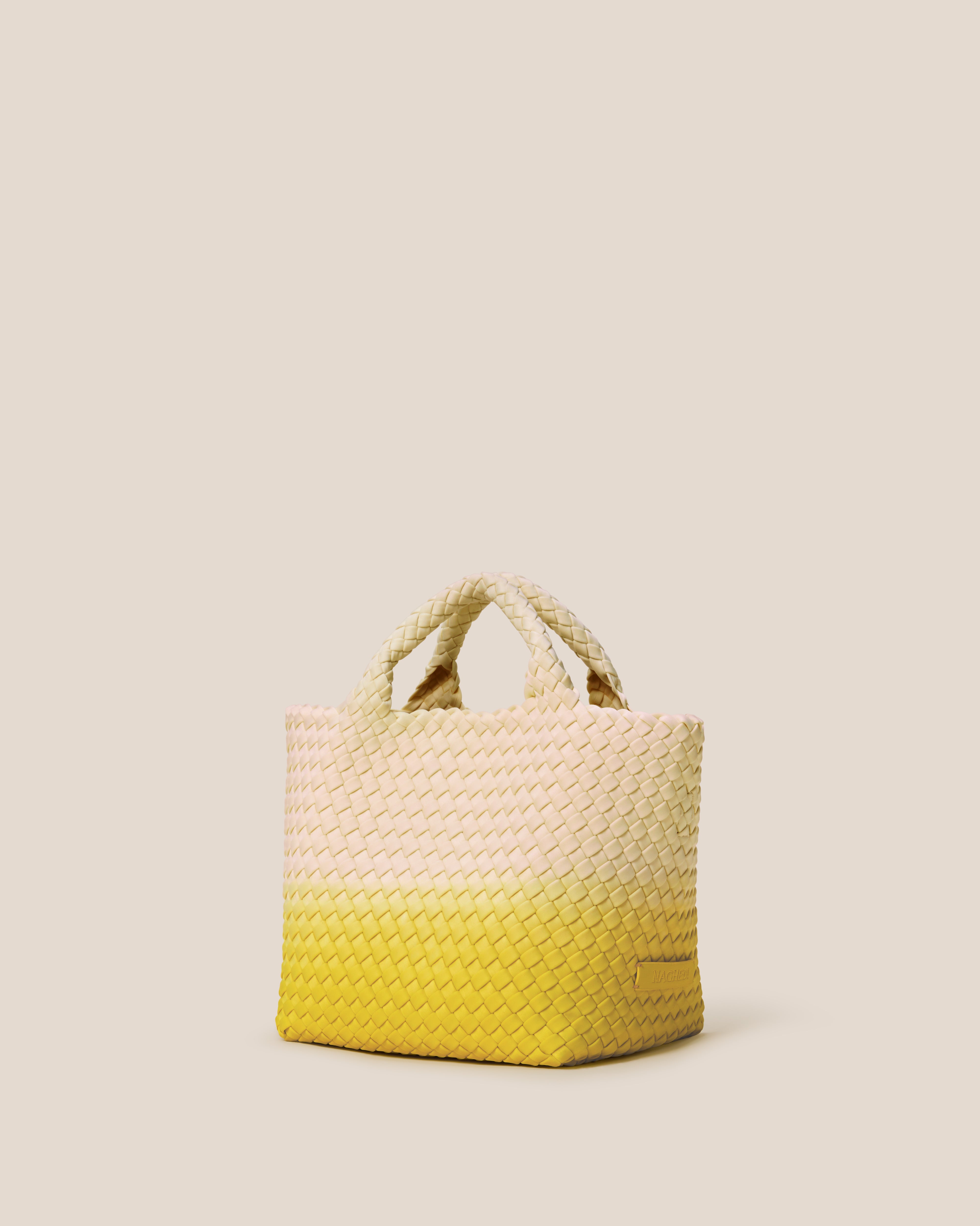 St. Barths Small Tote Dip Dyed | Ginkgo | Side