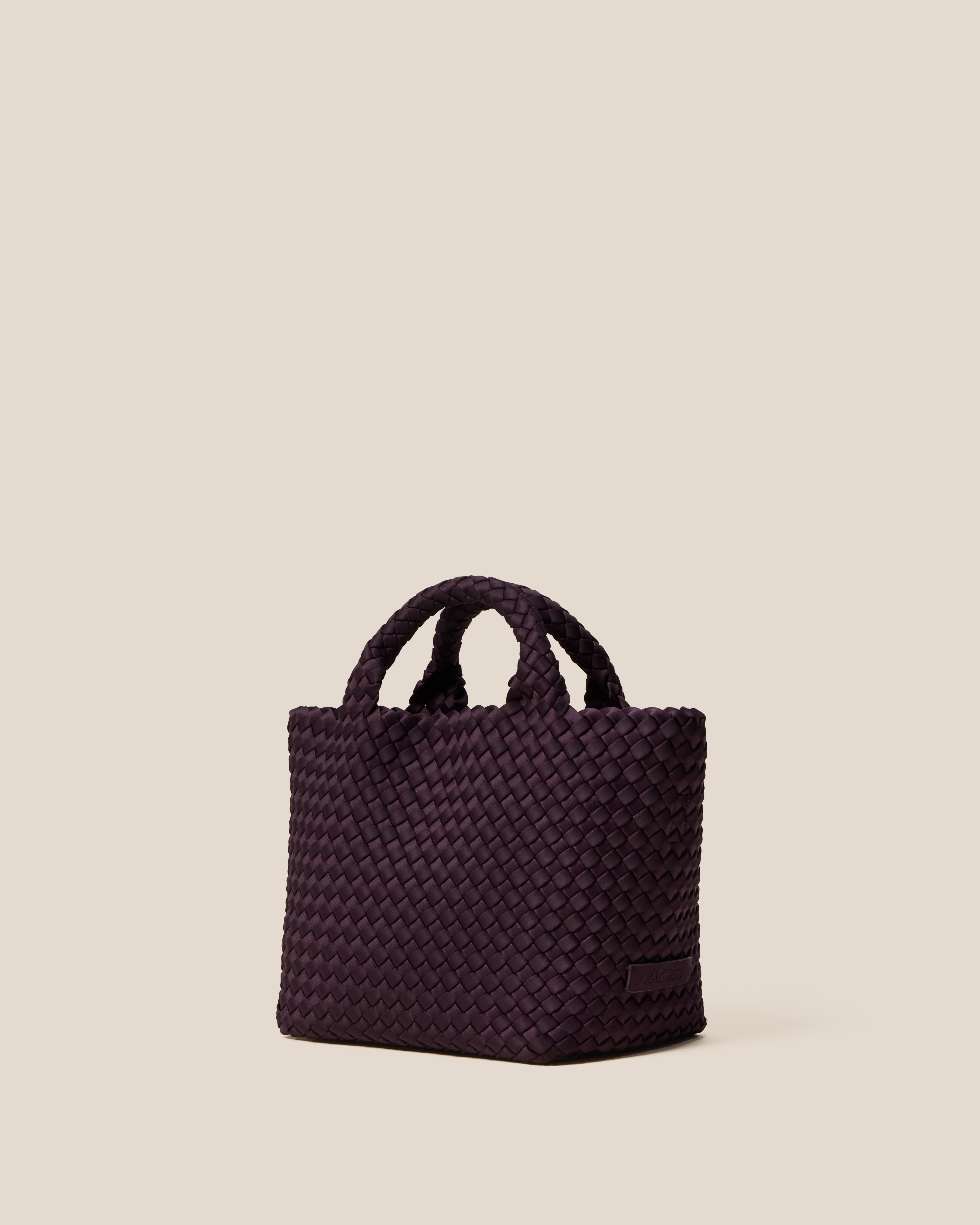 St. Barths Small Tote | Aubergine | Side