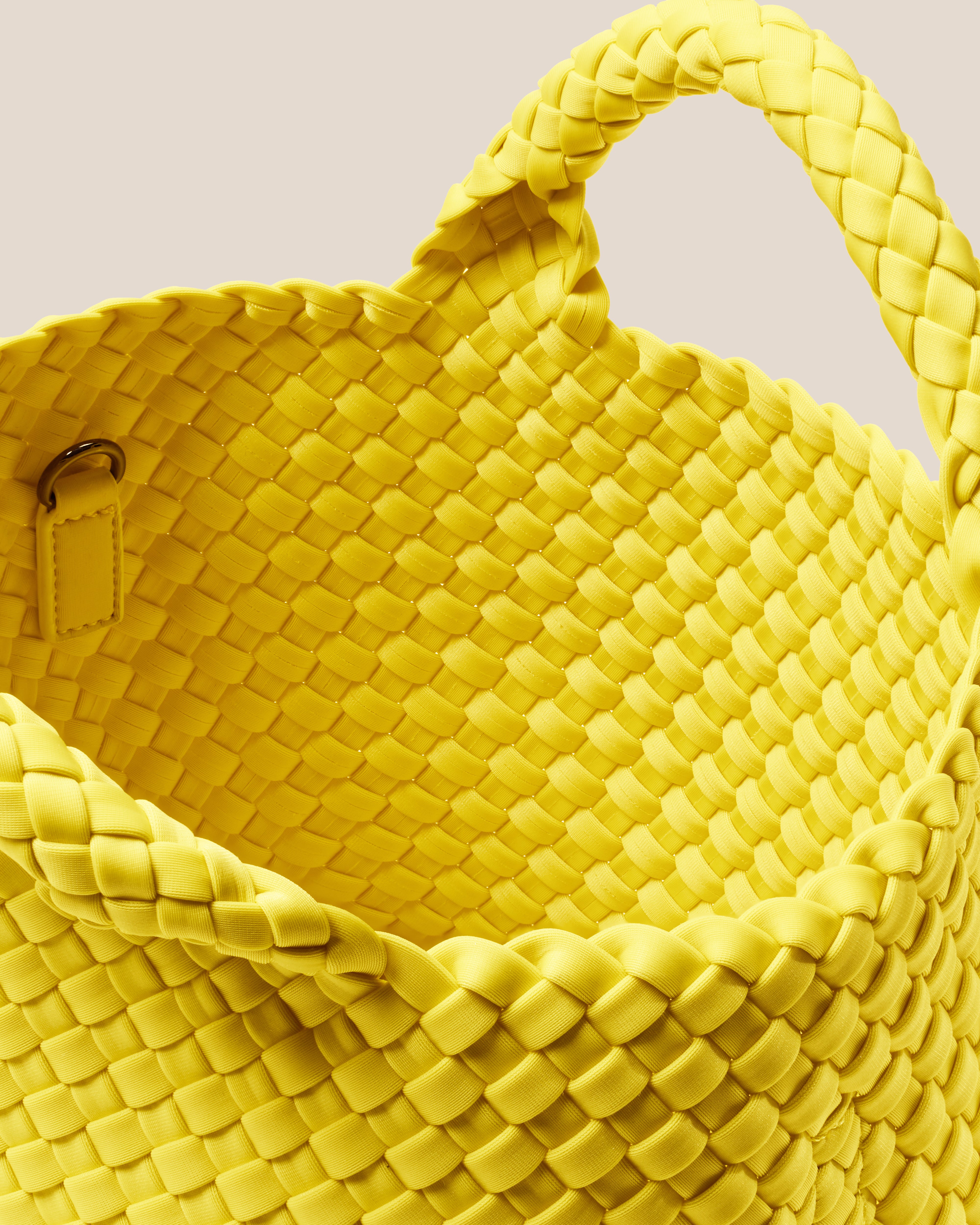 St. Barths Small Tote | Citron | Inside