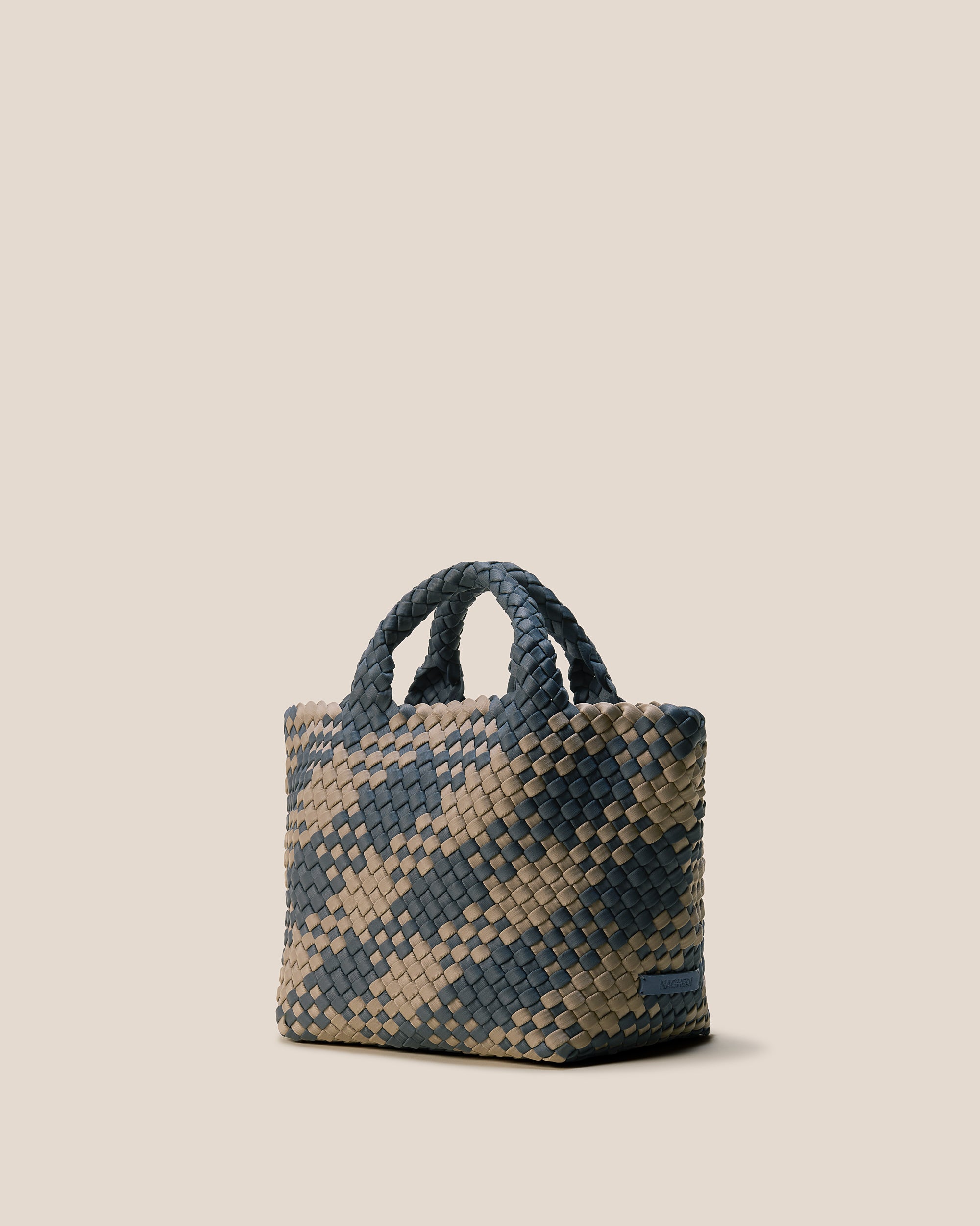 St. Barths Small Tote Plaid in Dune | Side