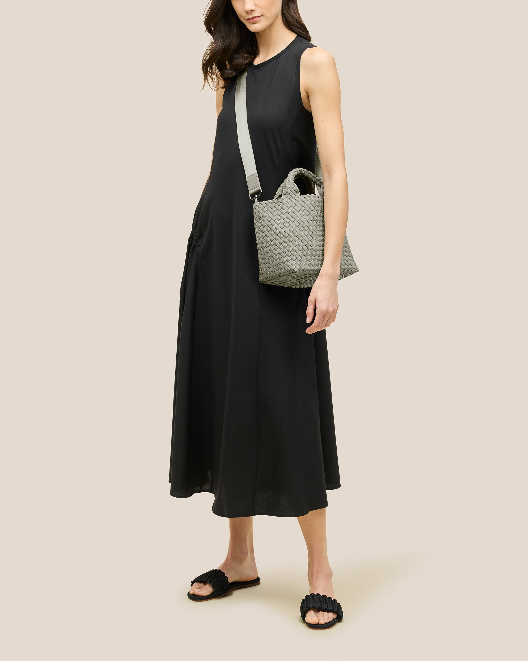St. Barths Small Tote in Celadon | On Model Full Body