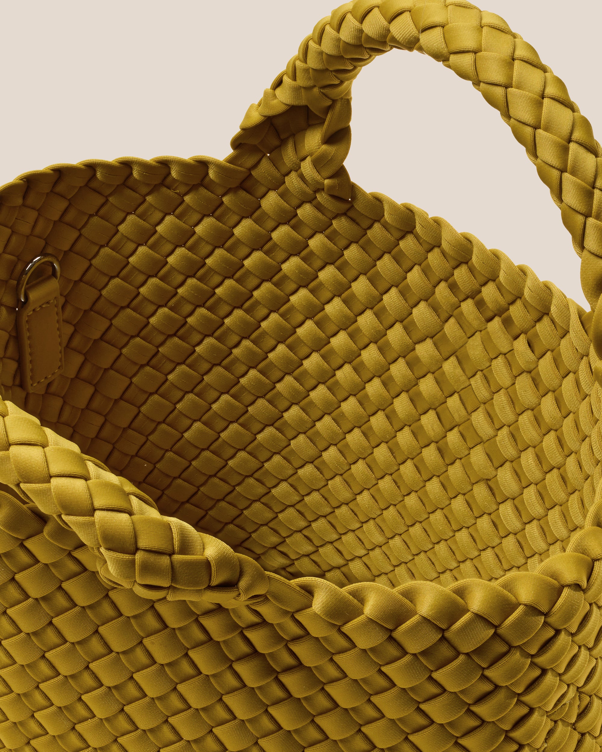 St. Barths Small Tote in Chartreuse | Interior
