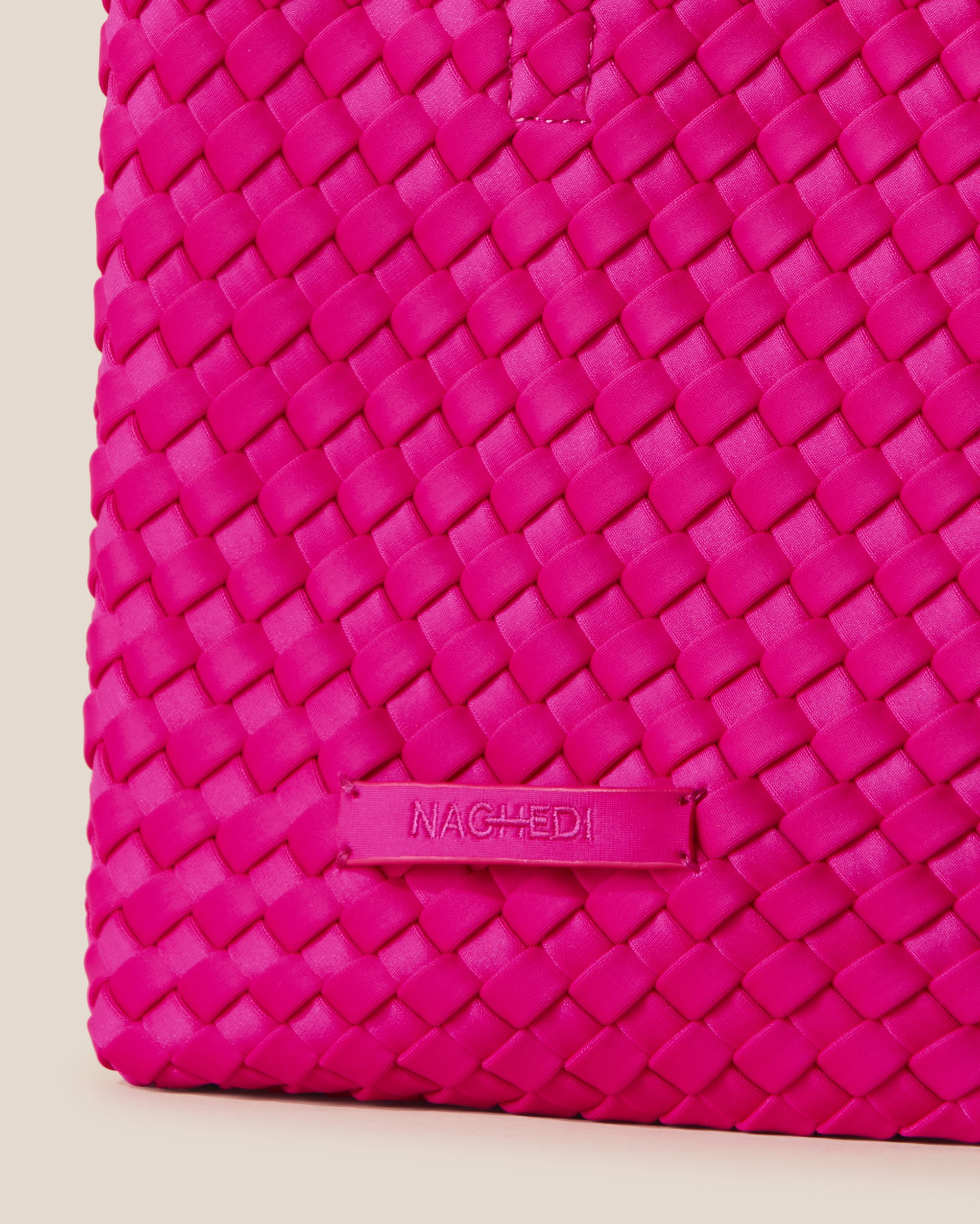 St. Barths Small Tote in Miami Pink | Detail