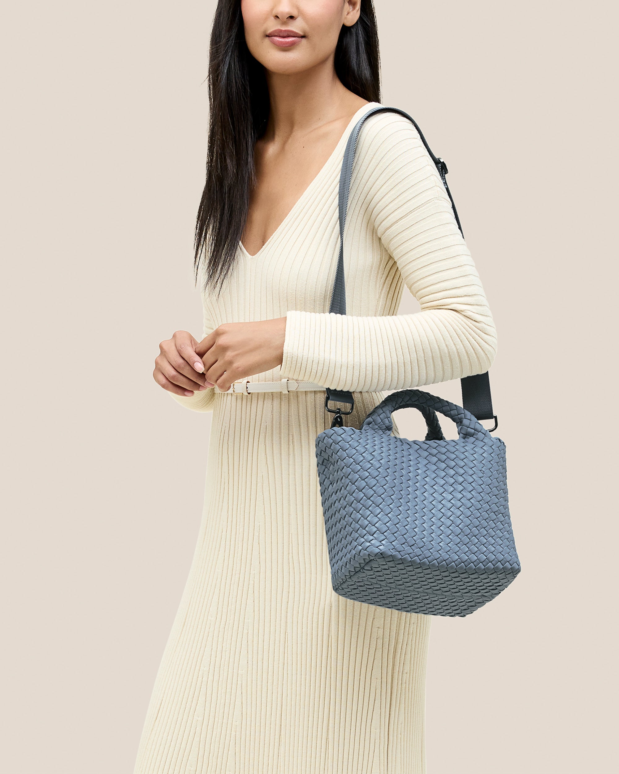 St. Barths Small Tote in Nova | On Model Close Up