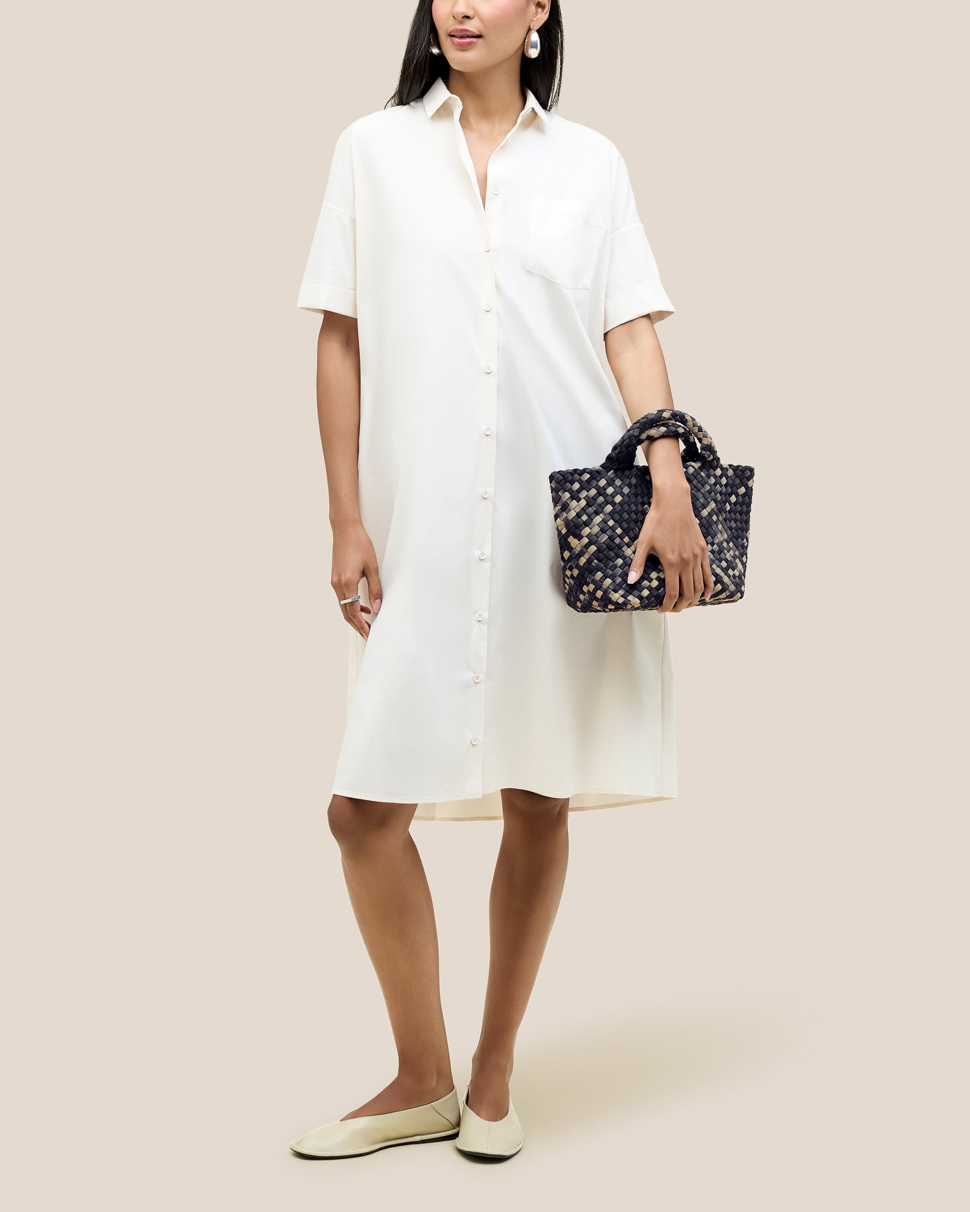 環境に配慮した★NAGHEDI★St. Barths Small Tote Watercolor A - St. Barths Small Tote Watercolor