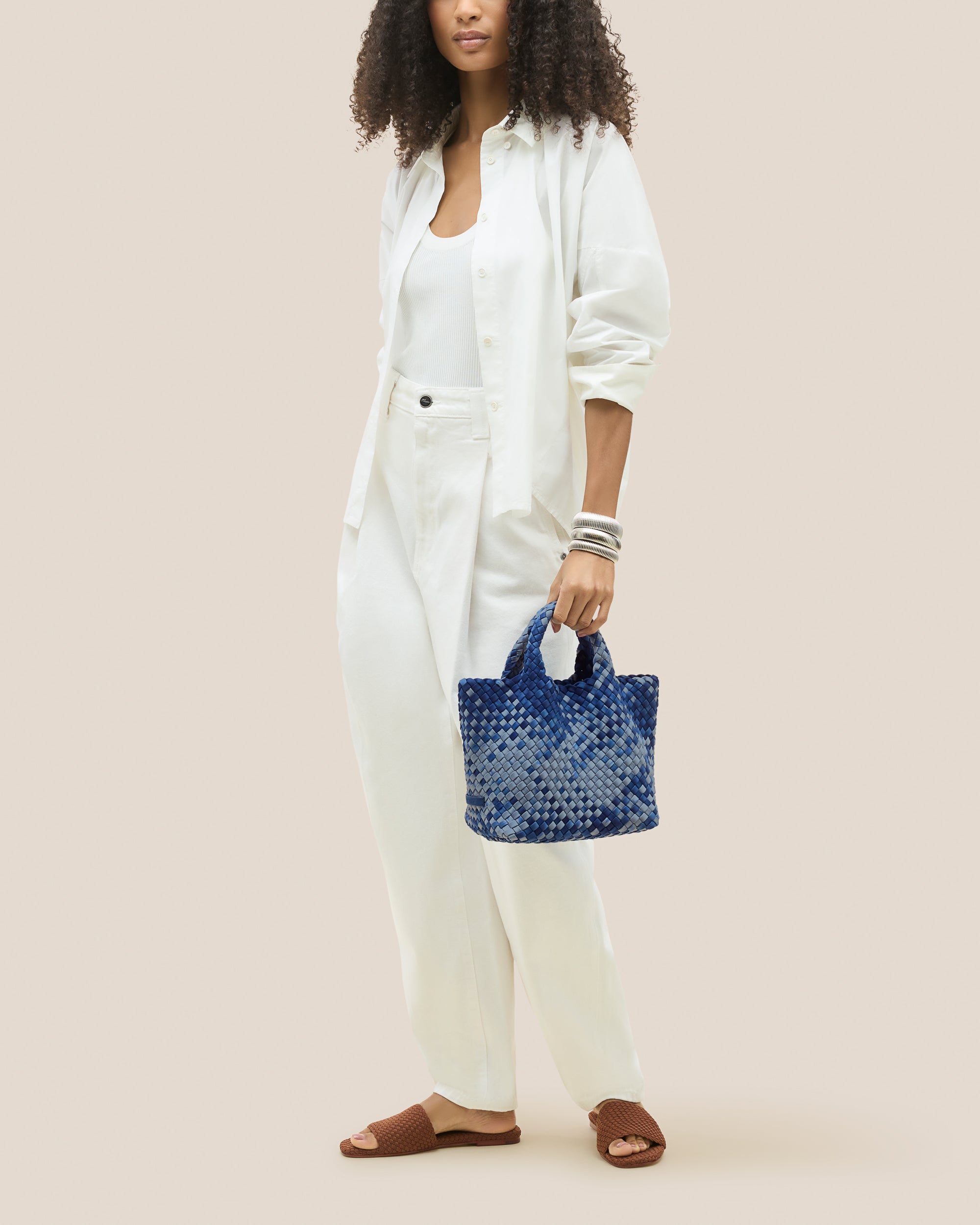 NAGHEDI*爽やかウォーターカラー*トートバック*St.Barths Small St. Barths Small Tote Watercolor | Paros