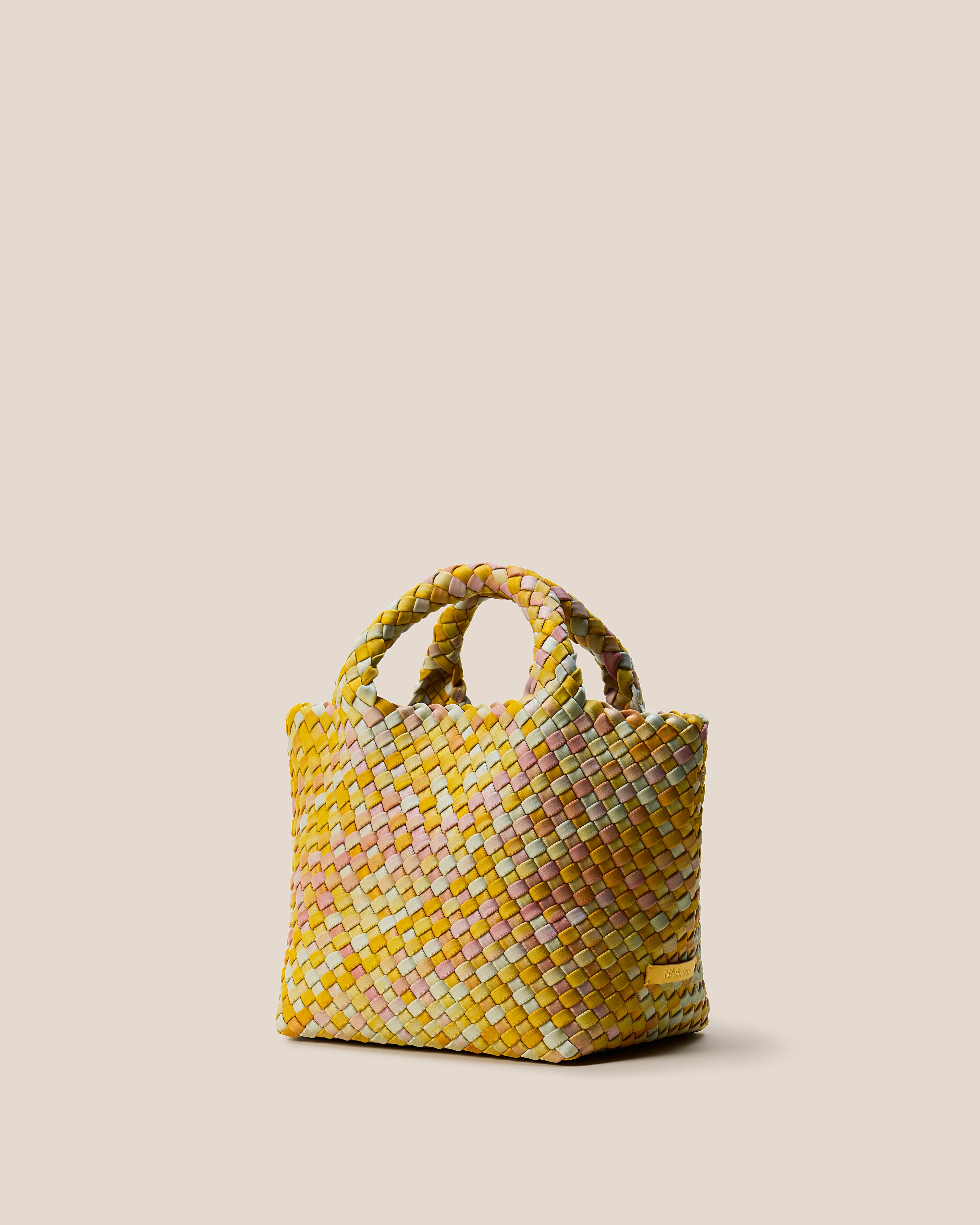 St. Barths Small Tote Watercolor | Saffron - Detail