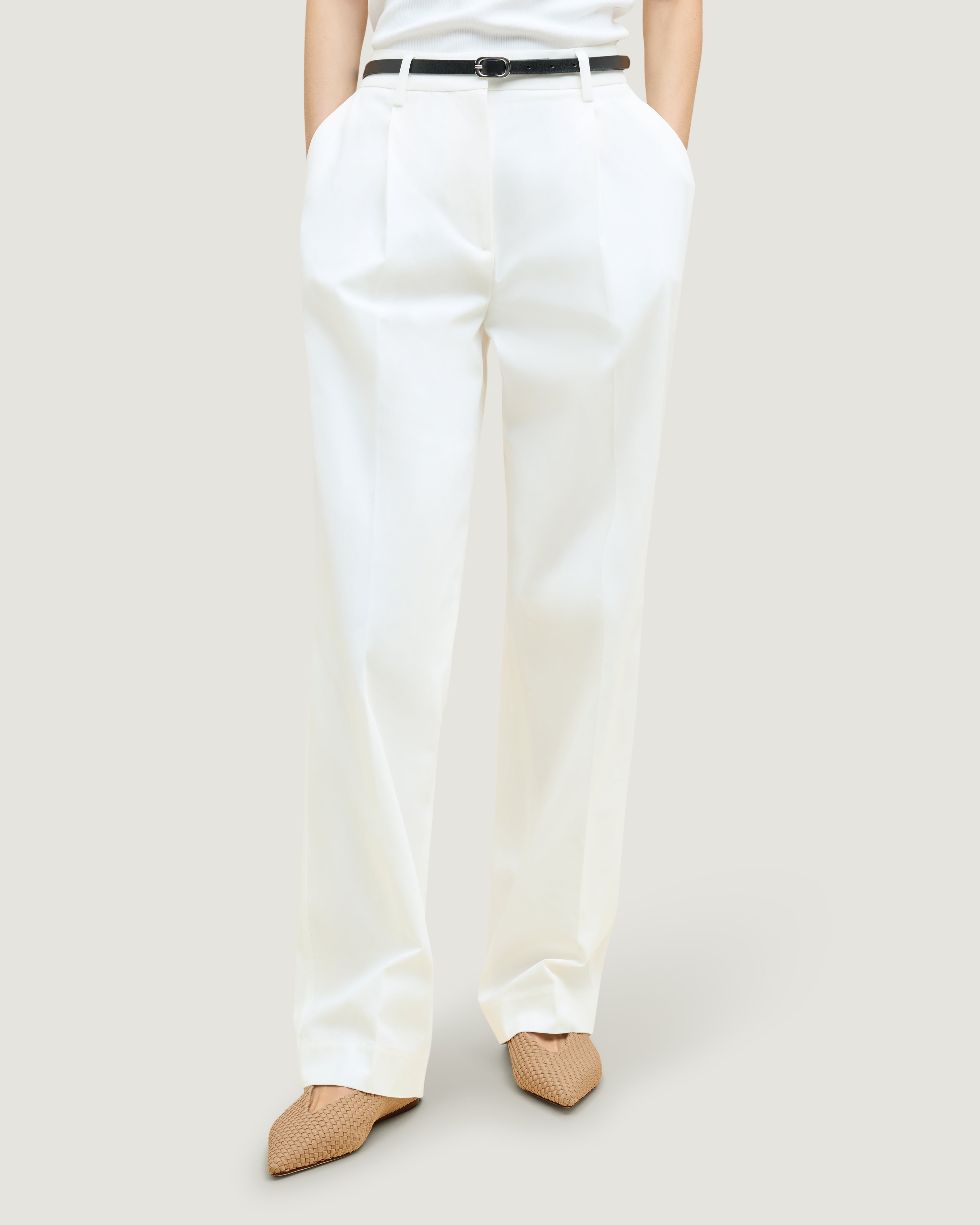 Strada Flat in Camel shown on model.