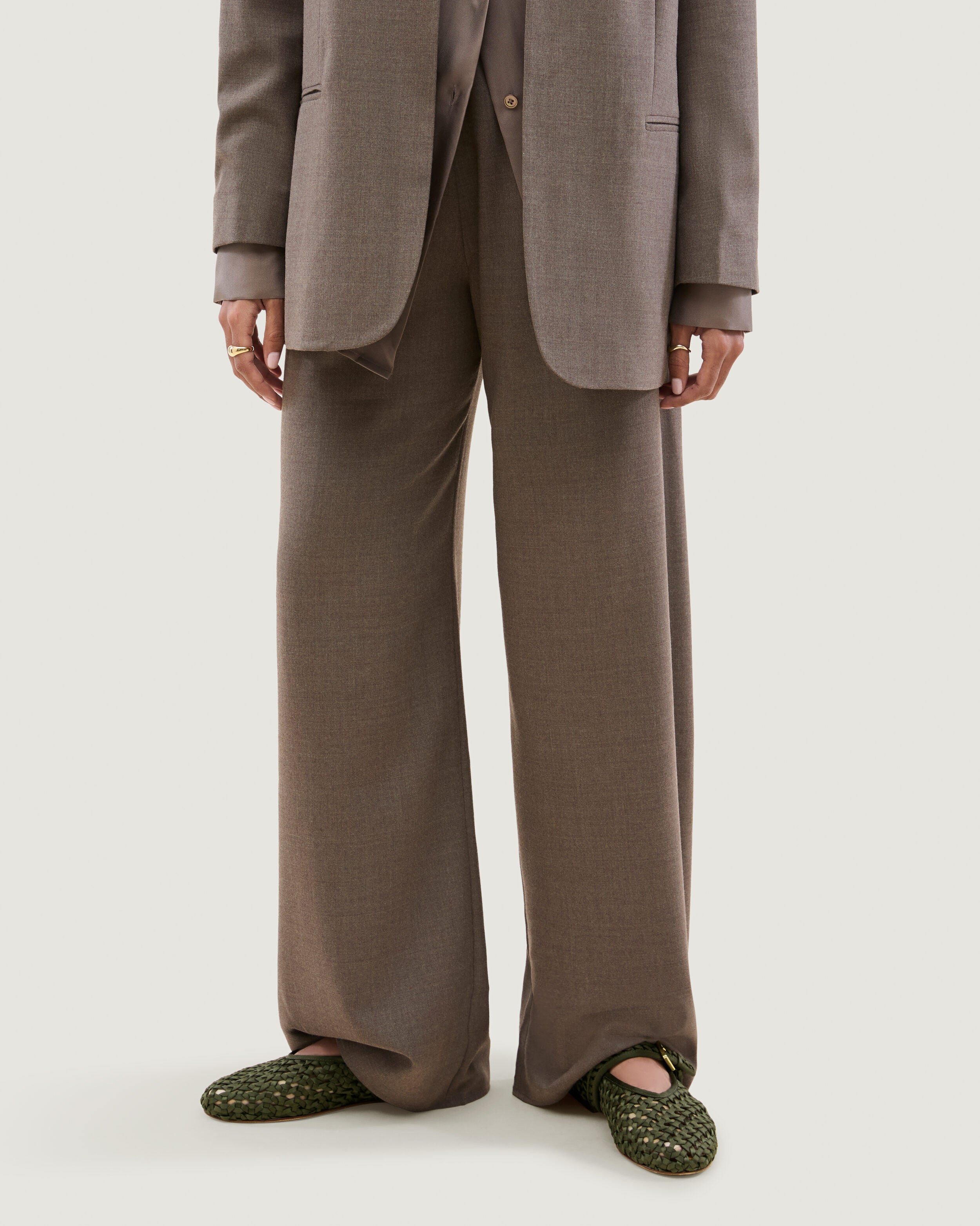 The Sydney Mary Jane in Juniper shown on model.