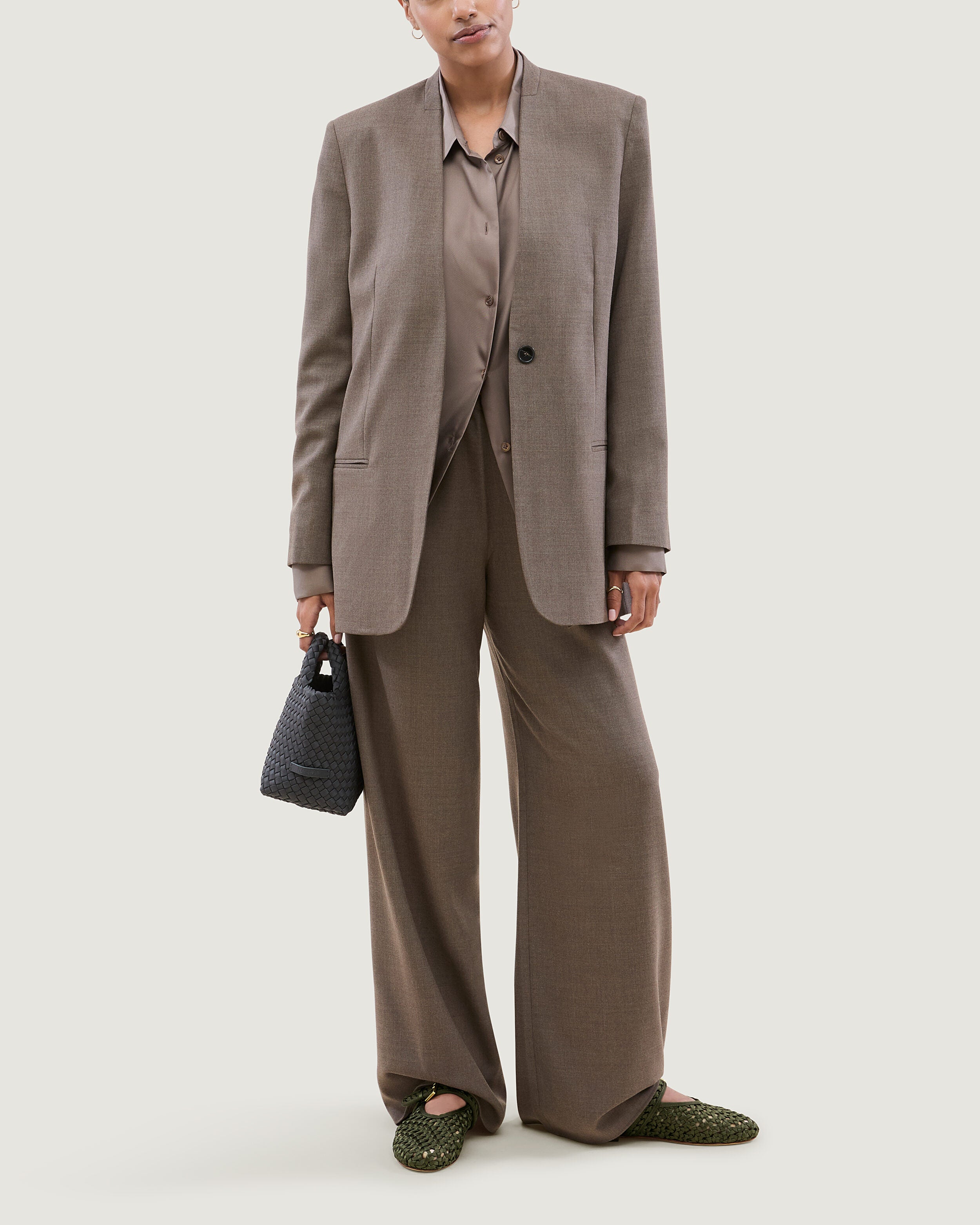 The Sydney Mary Jane in Juniper shown on model.