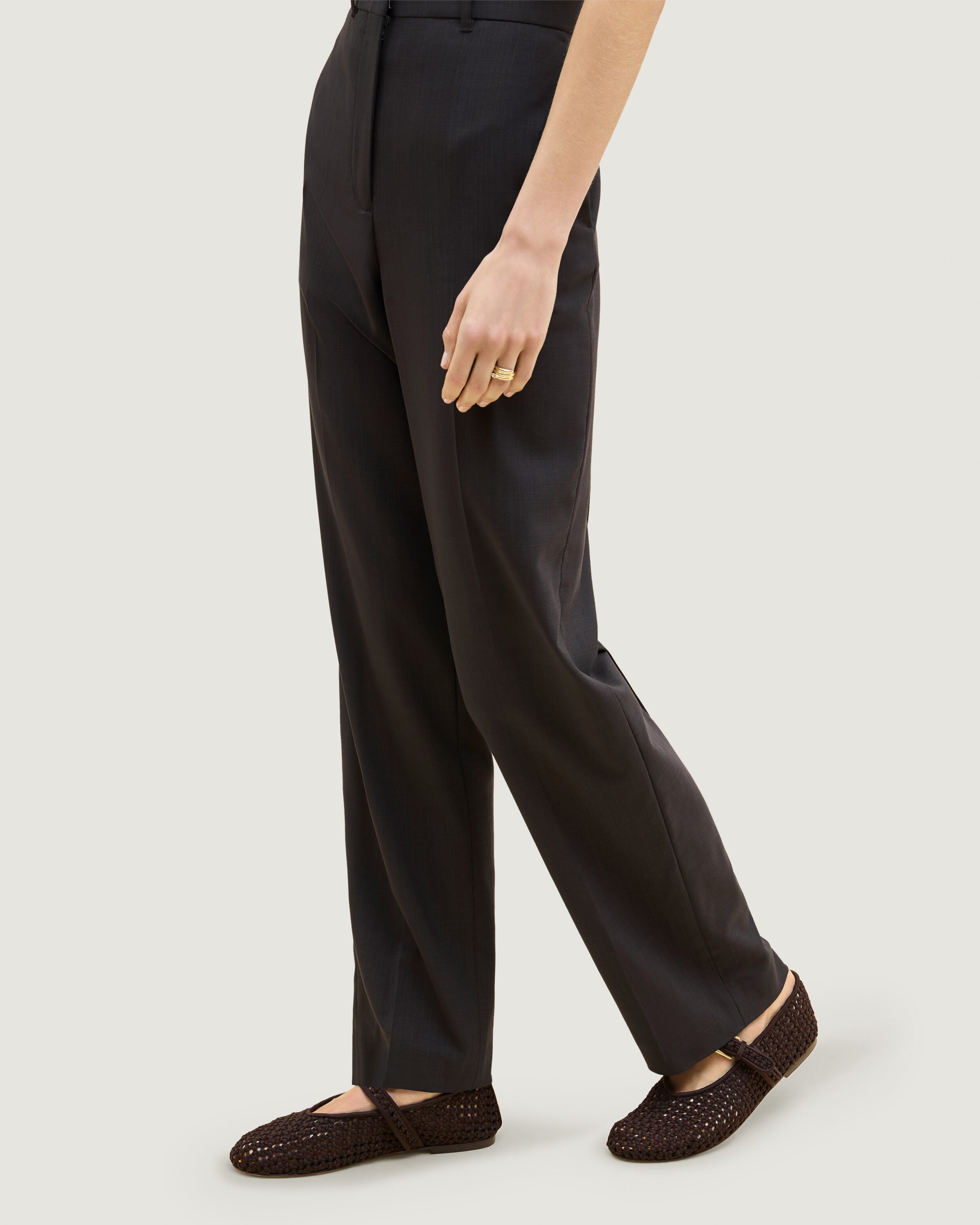 The Sydney Mary Jane in Chocolate shown on model.