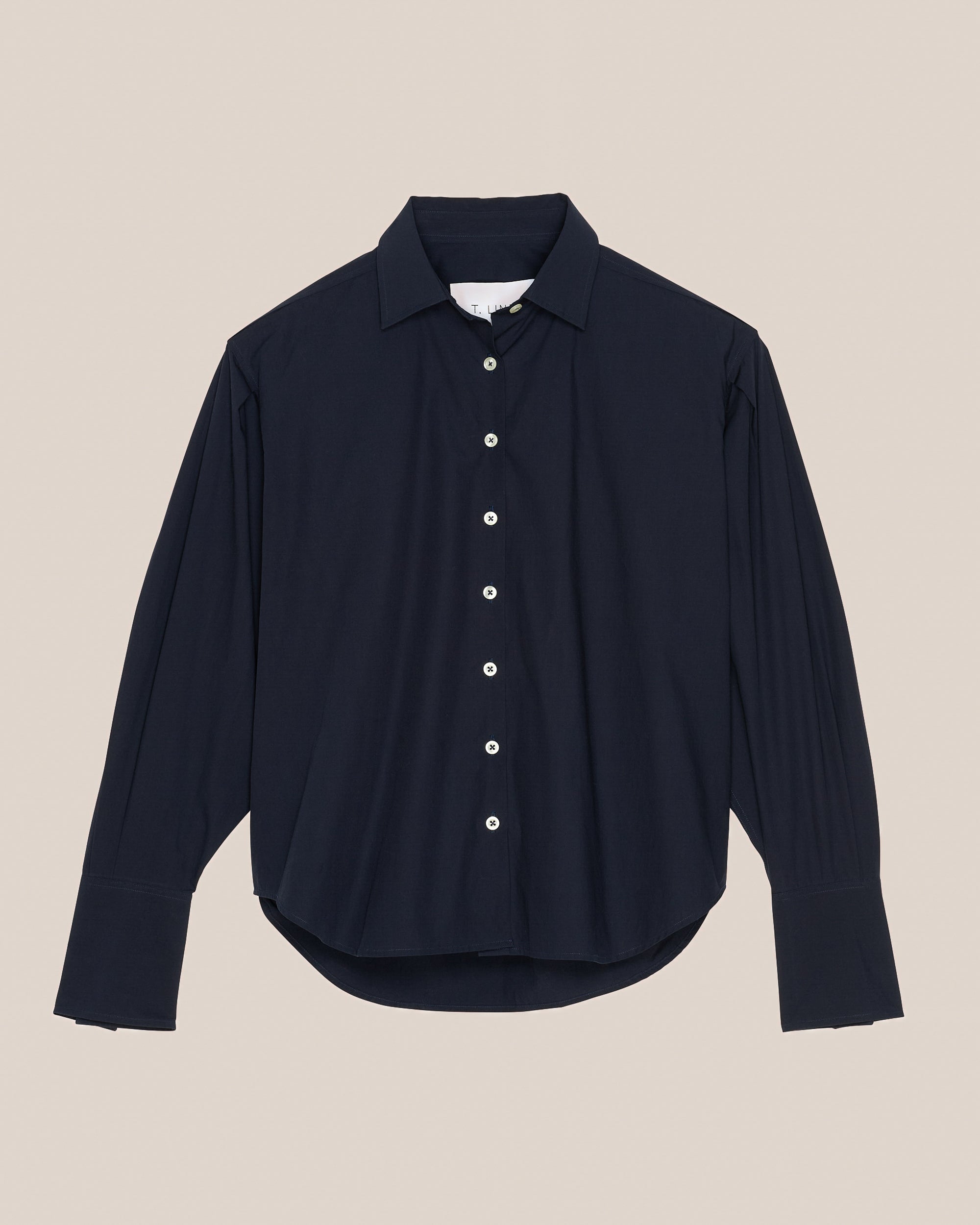 T.Line Isabel Shirt in Navy Poplin | Main