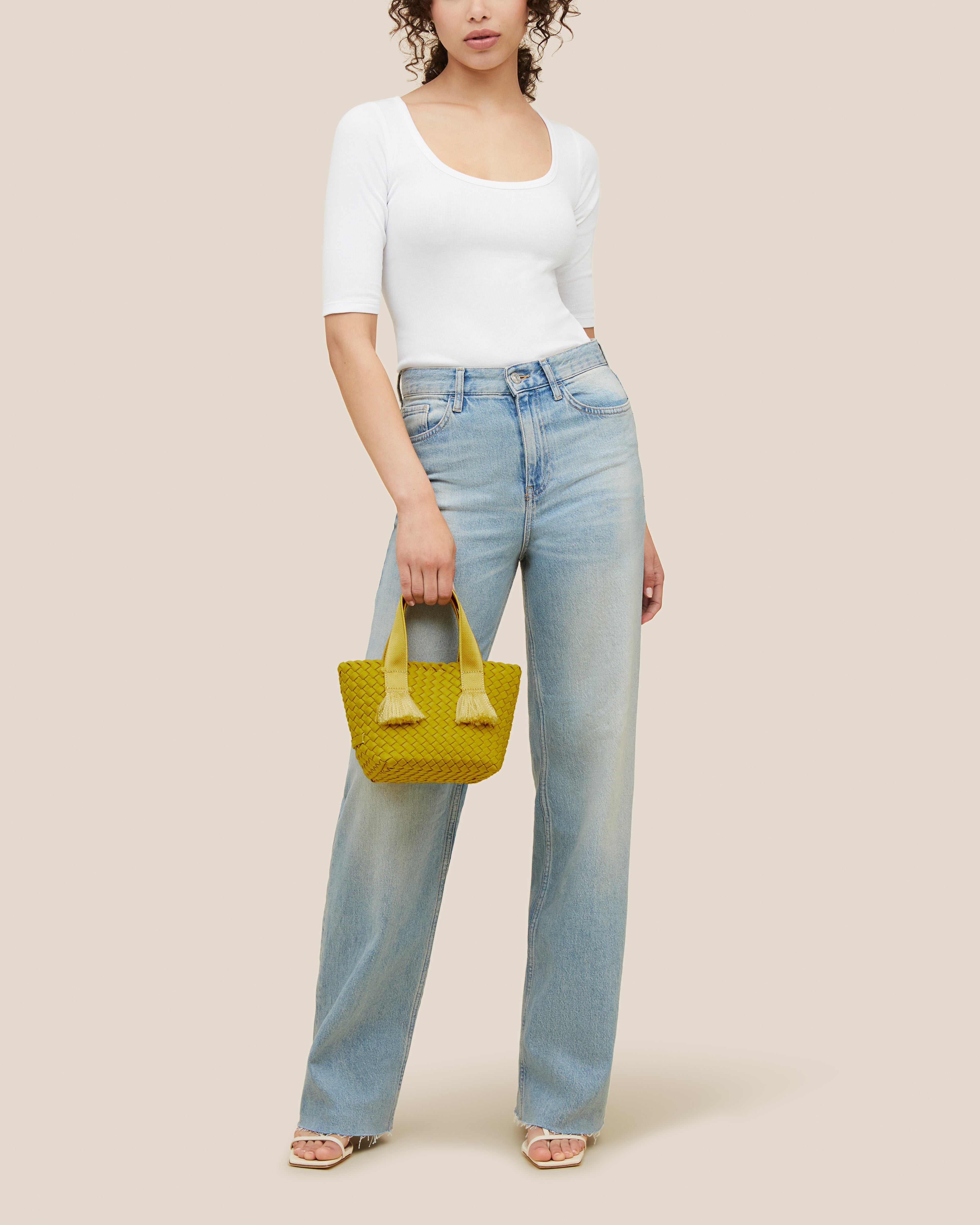 Tulum Petit Tote | Ochre - Model Full