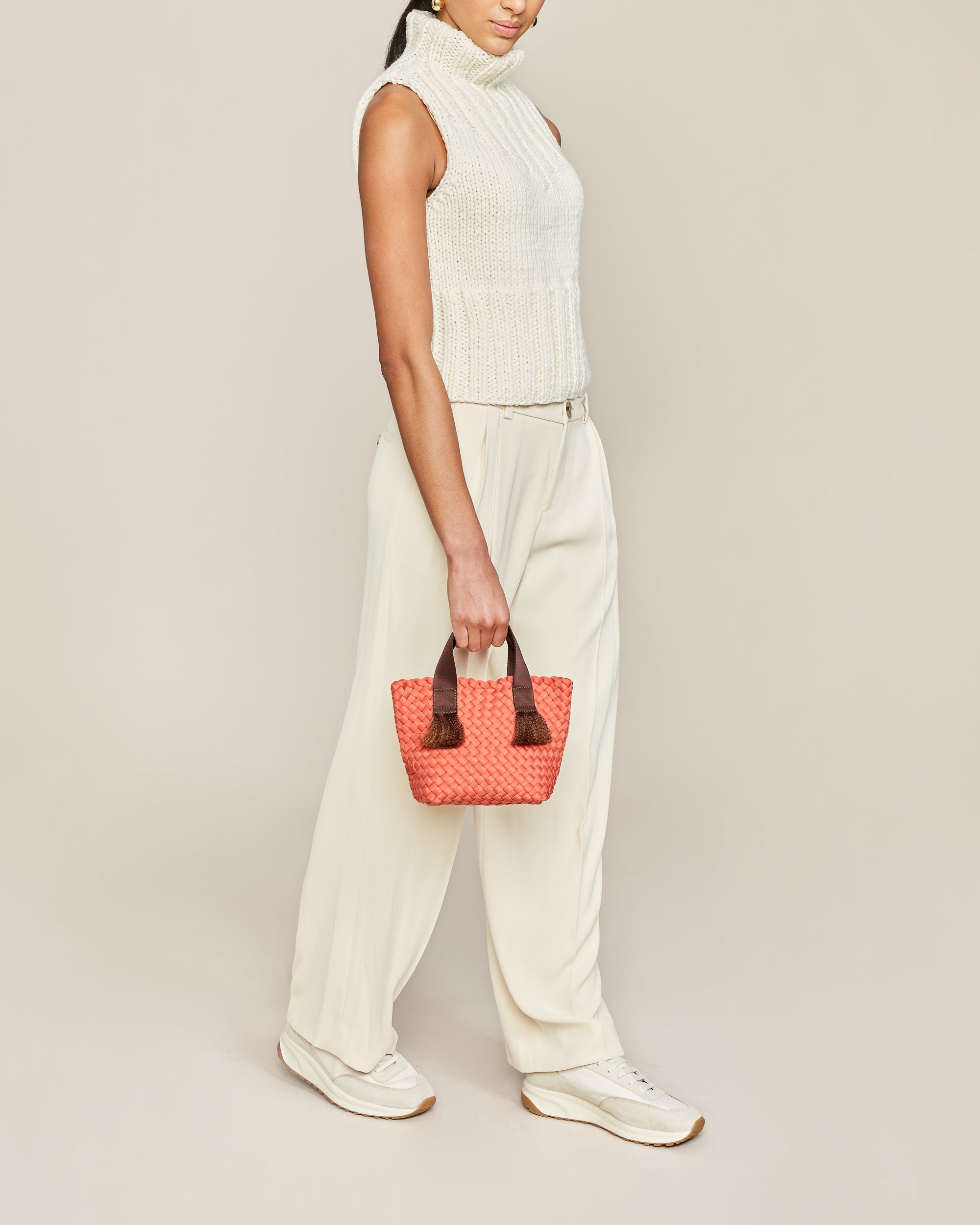 Tulum Petit Tote in Bonaire | On Model Full Body