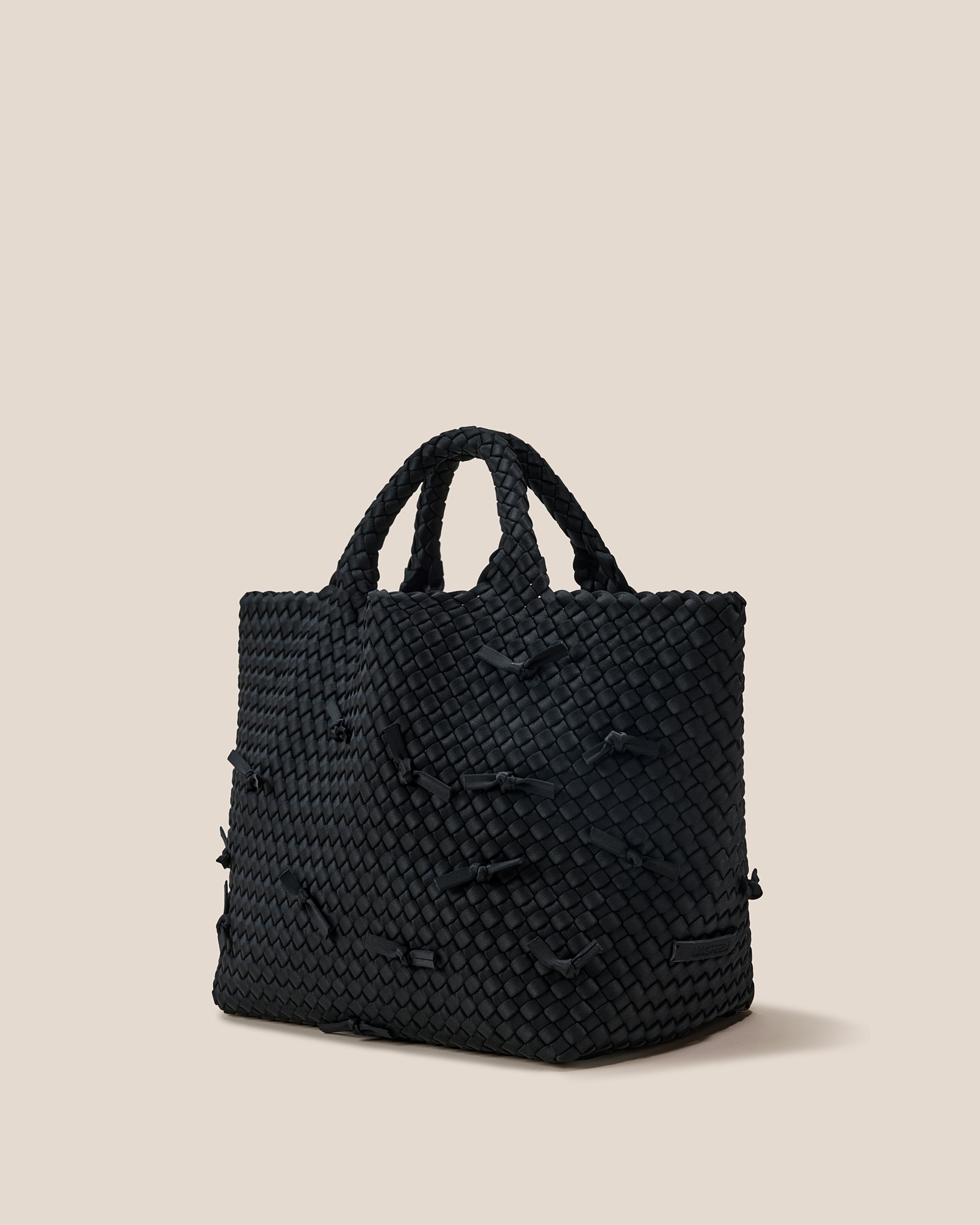Waste Not St. Barths Medium Tote Knots in Onyx | Side